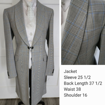 Saddleseat - Becker Bros Grey/Blue Plaid Day Coat