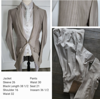 Saddleseat - Marsha DeArriaga Tan Stripe Suit