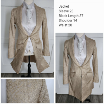 Saddleseat - Marsha DeArriaga Gold Brocade Day Coat