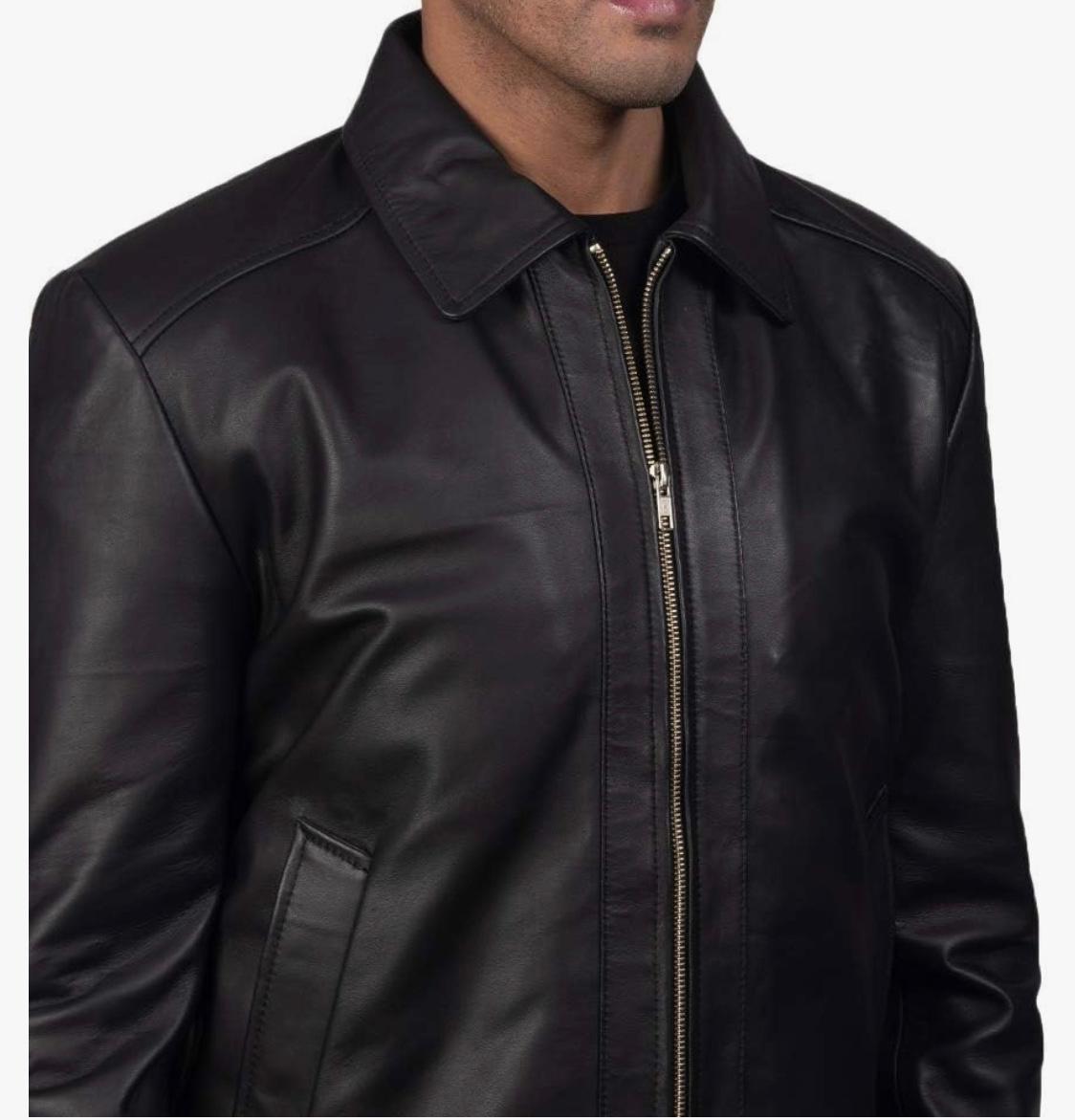 Men's Classic Black Leather Jacket