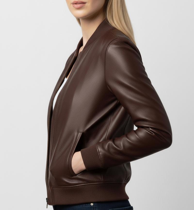 Women's Brown Leather Jacket