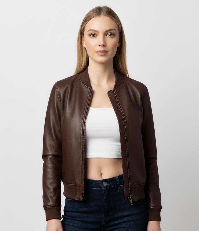 Women's Brown Leather Jacket