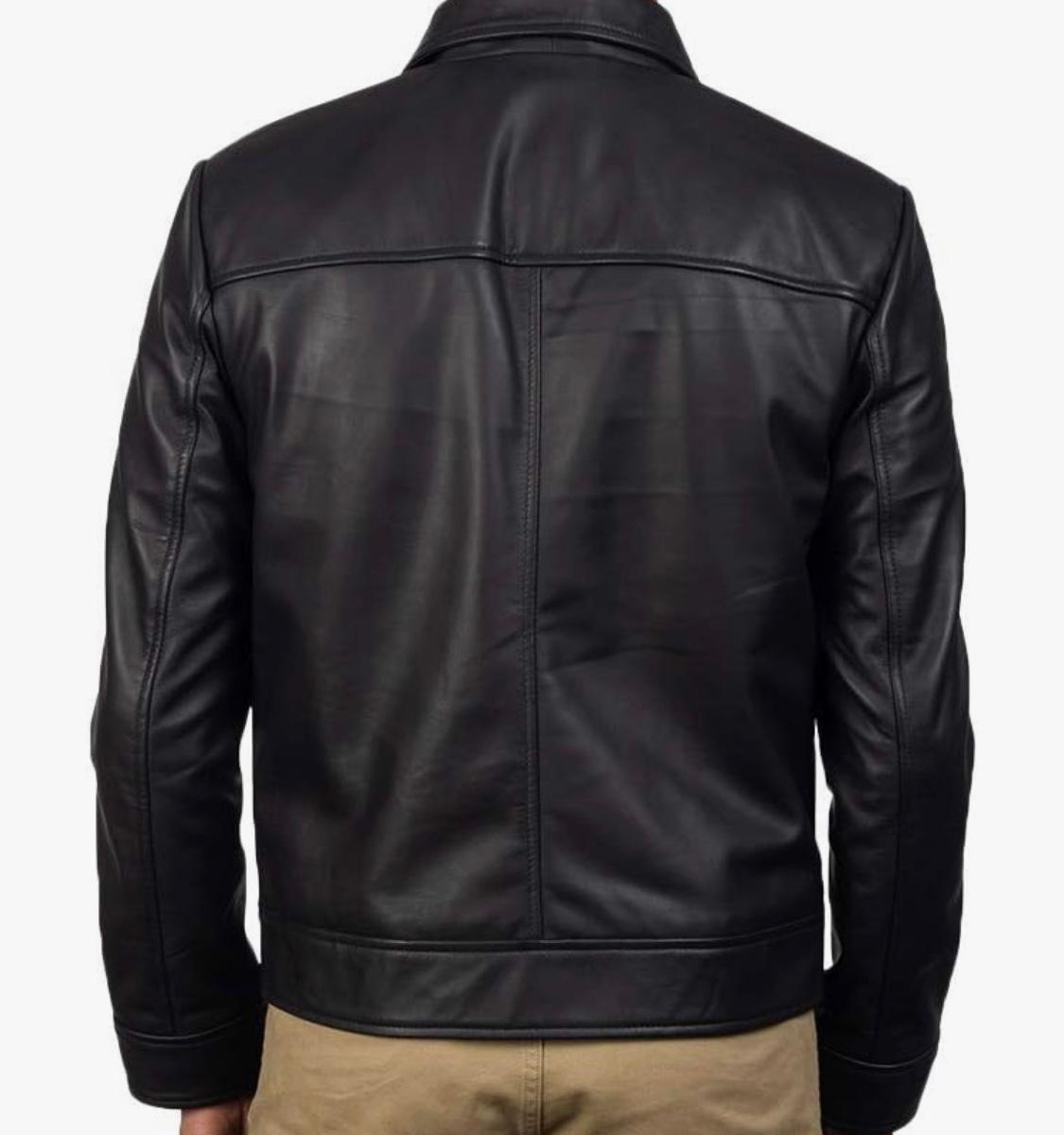 Men's Classic Black Leather Jacket