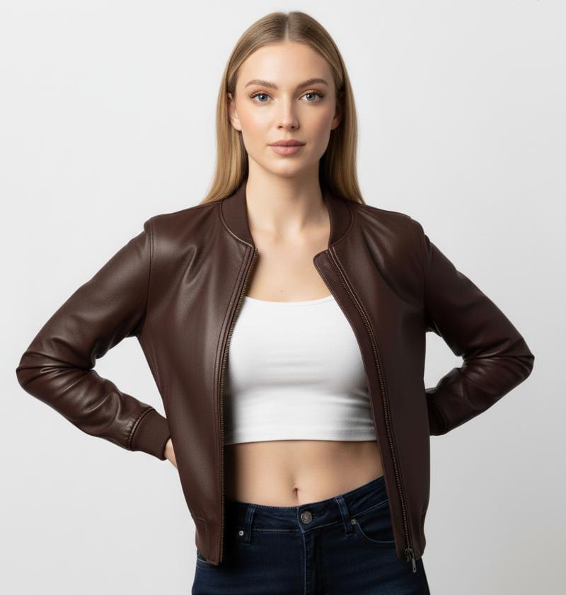 Women's Brown Leather Jacket