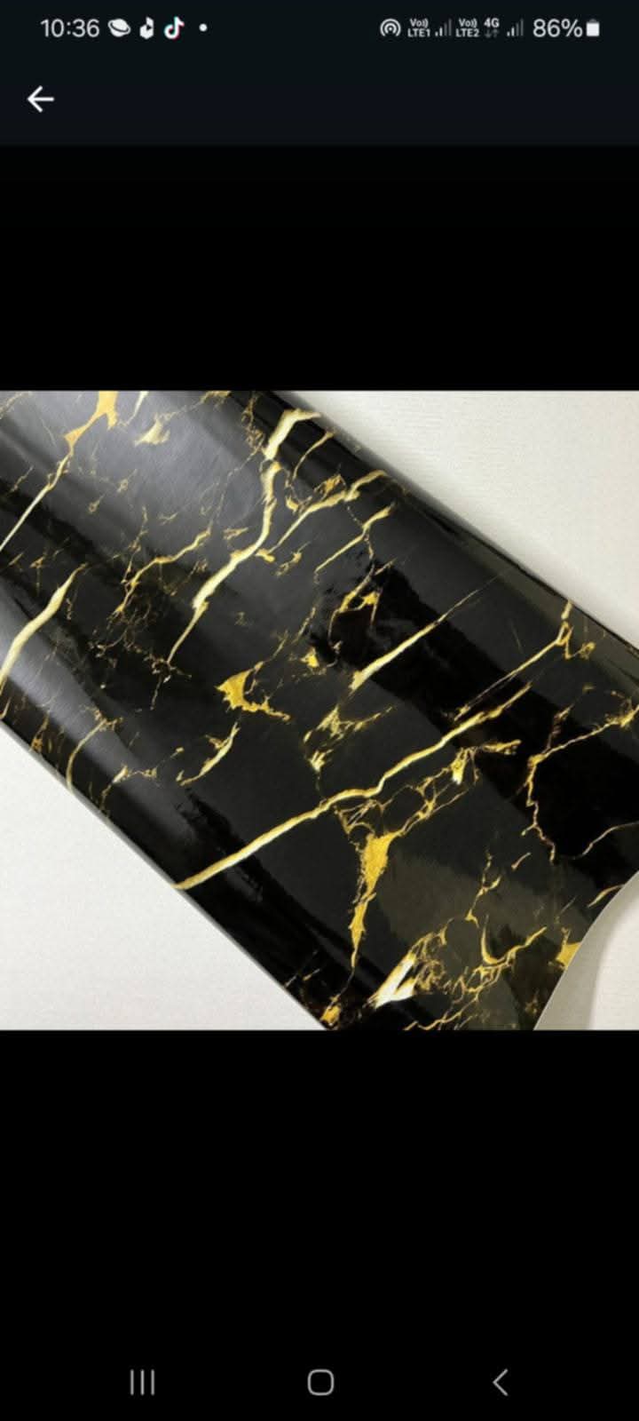 Black and Gold Marble stiker foil sheet