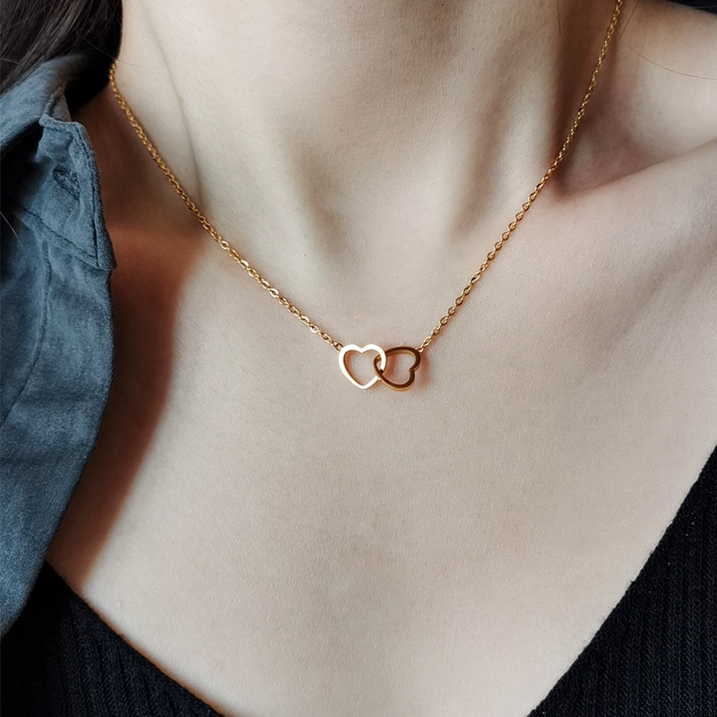 Gold Heart Pendant Necklace golden