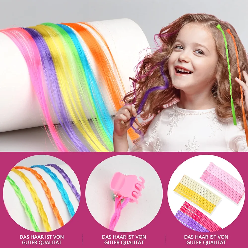 Colorful Hair Extensions 6 ps In 1 card