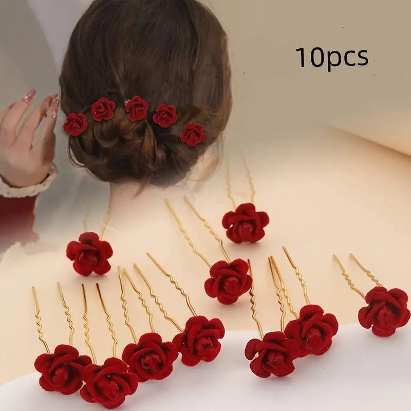 Red Rose Hairpins joorda pins 