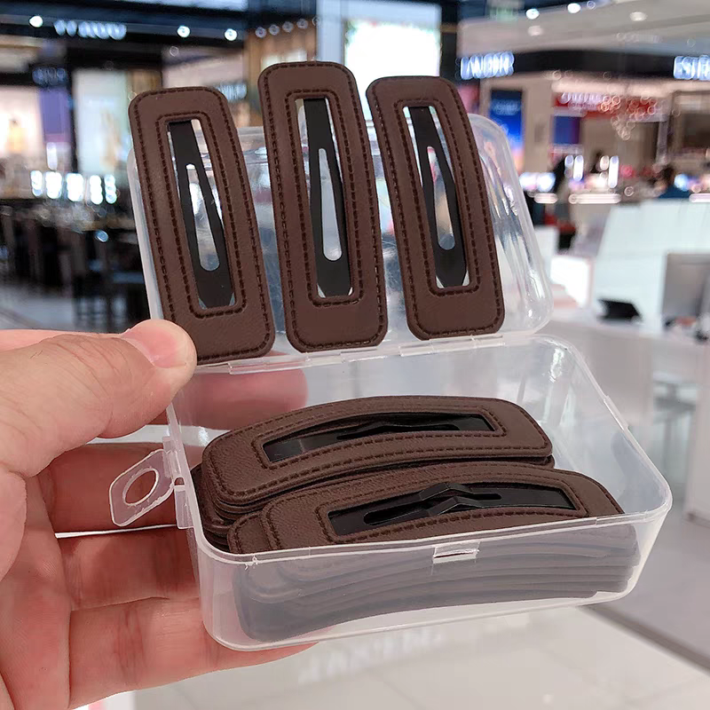 Brown Hair Clips Set 10 ps