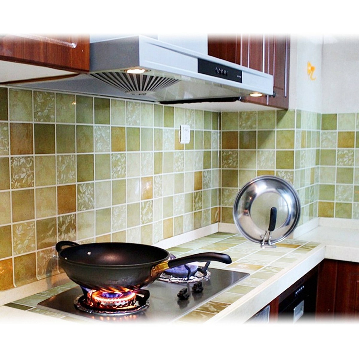 Green kitchen sticker sheet self adhesive 