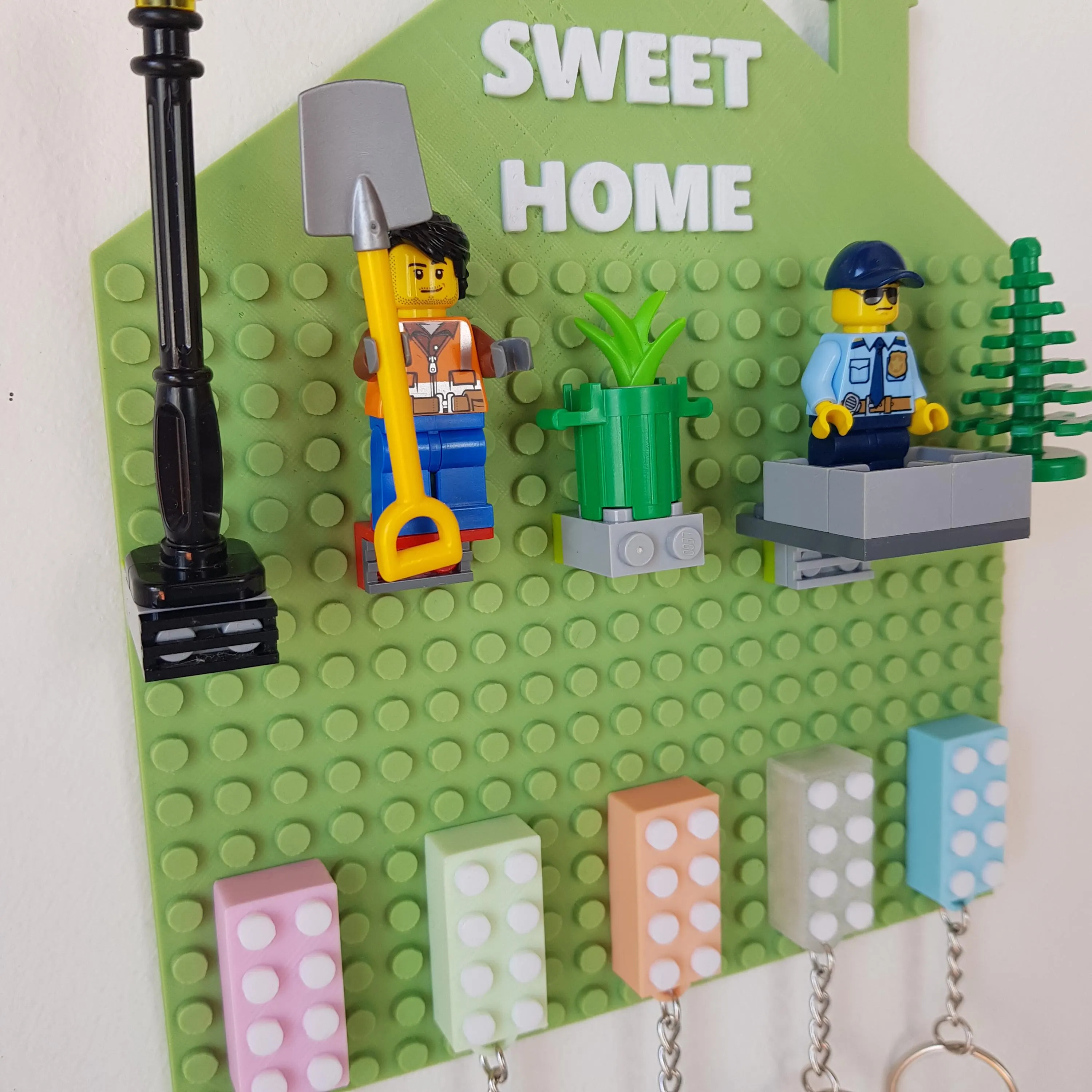Porta-chaves compatível com LEGO e Bloco personalizado