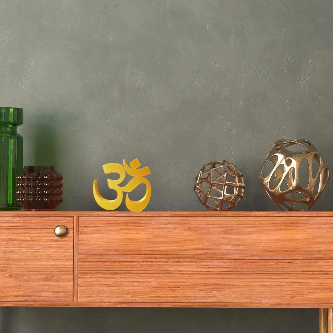 Símbolo Om impresso em 3D para decoração, yoga, meditação e zen