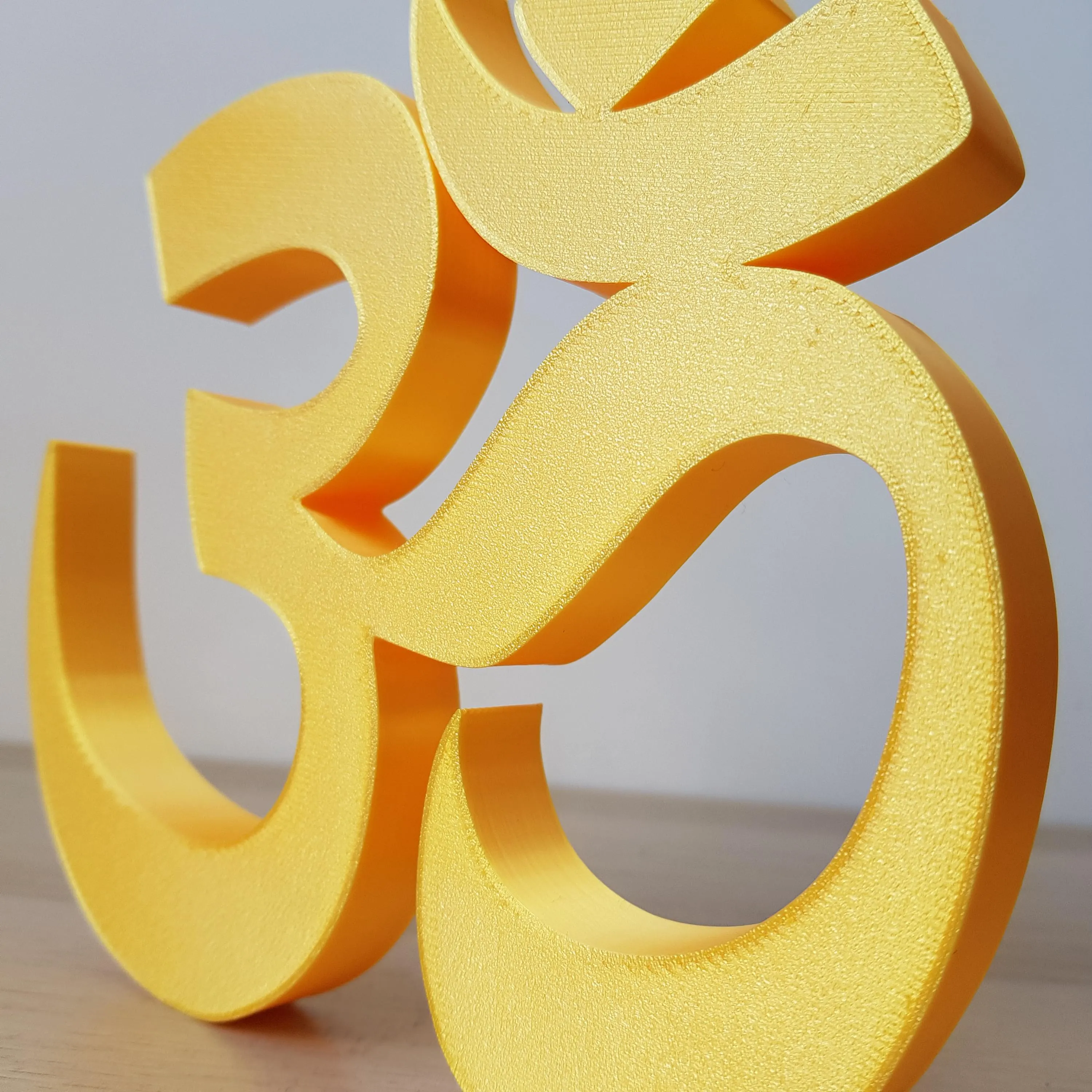 Símbolo Om impresso em 3D para decoração, yoga, meditação e zen