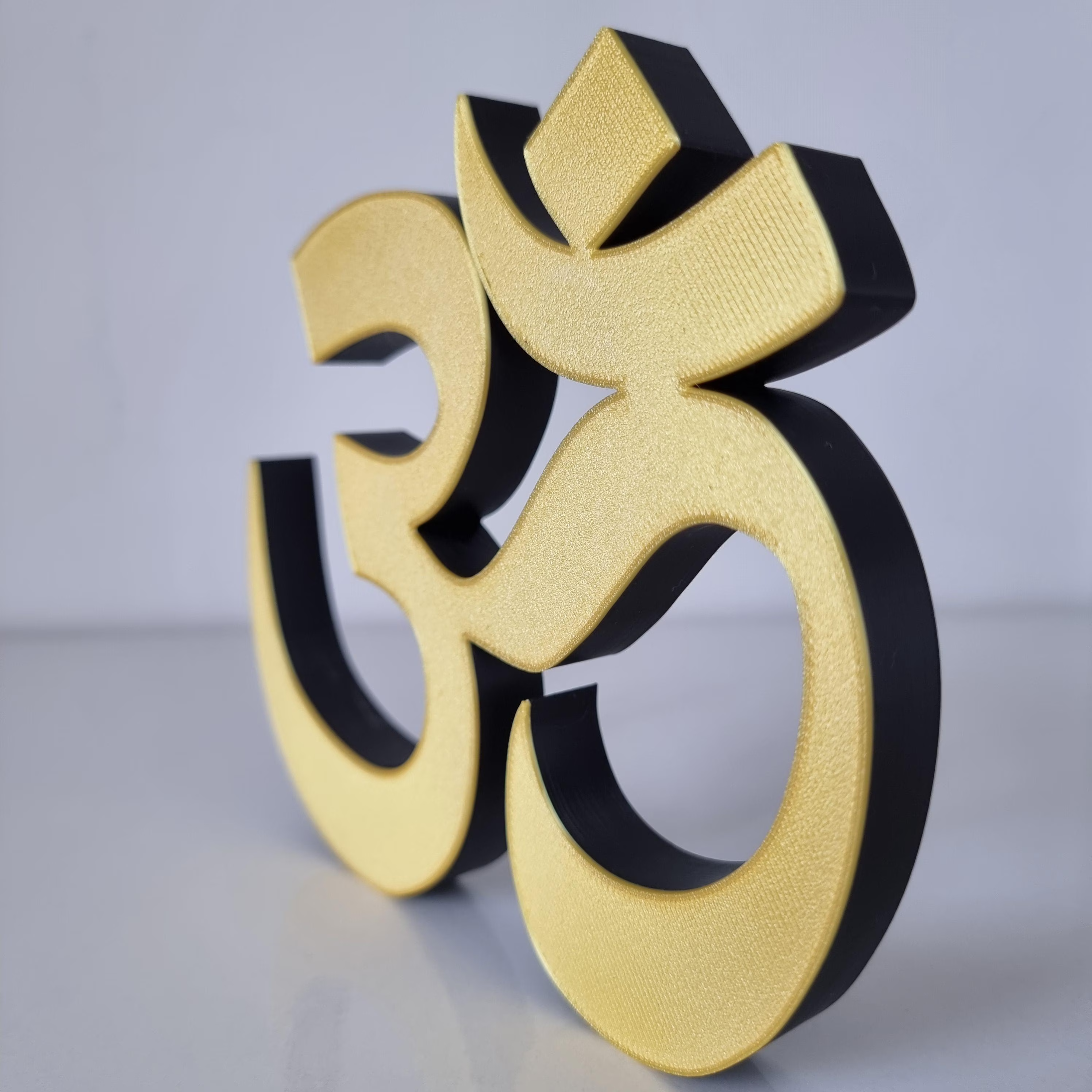Símbolo Om impresso em 3D para decoração, meditação, yoga, Zen, 2 cores
