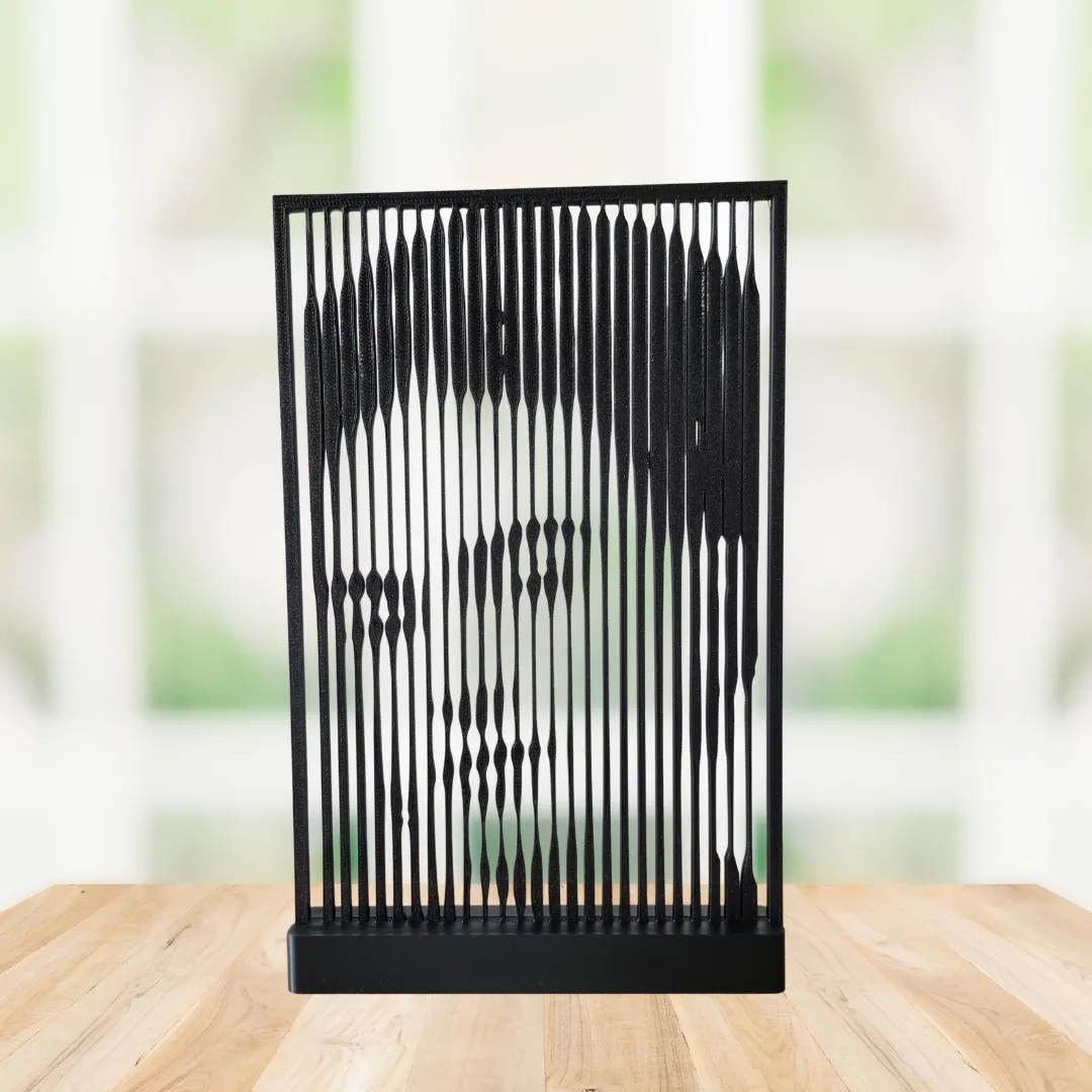 Frida Kahlo 3D Line Art Minimalista