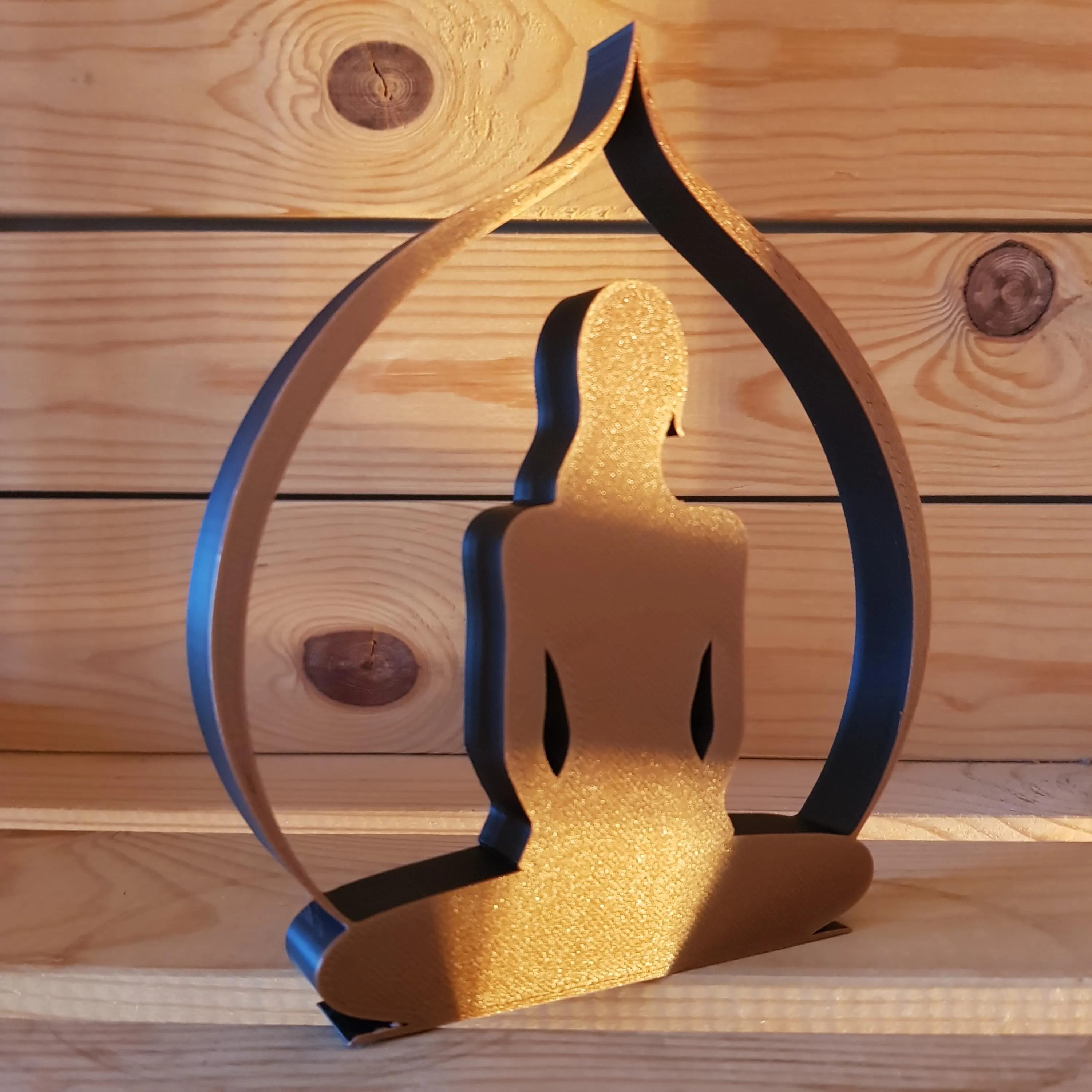 Estátua de Meditação Minimalista Calmante Impressão 3D