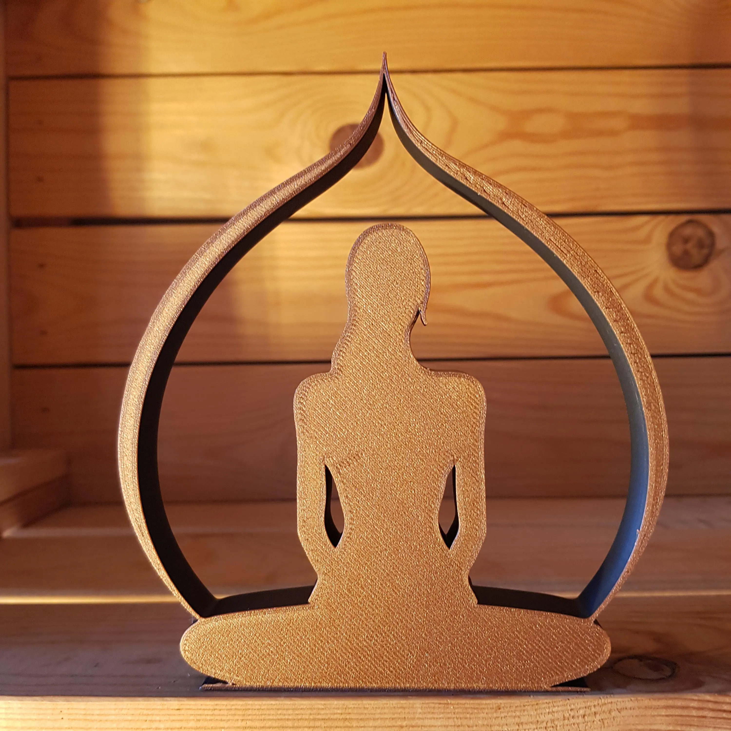 Estátua de Meditação Minimalista Calmante Impressão 3D