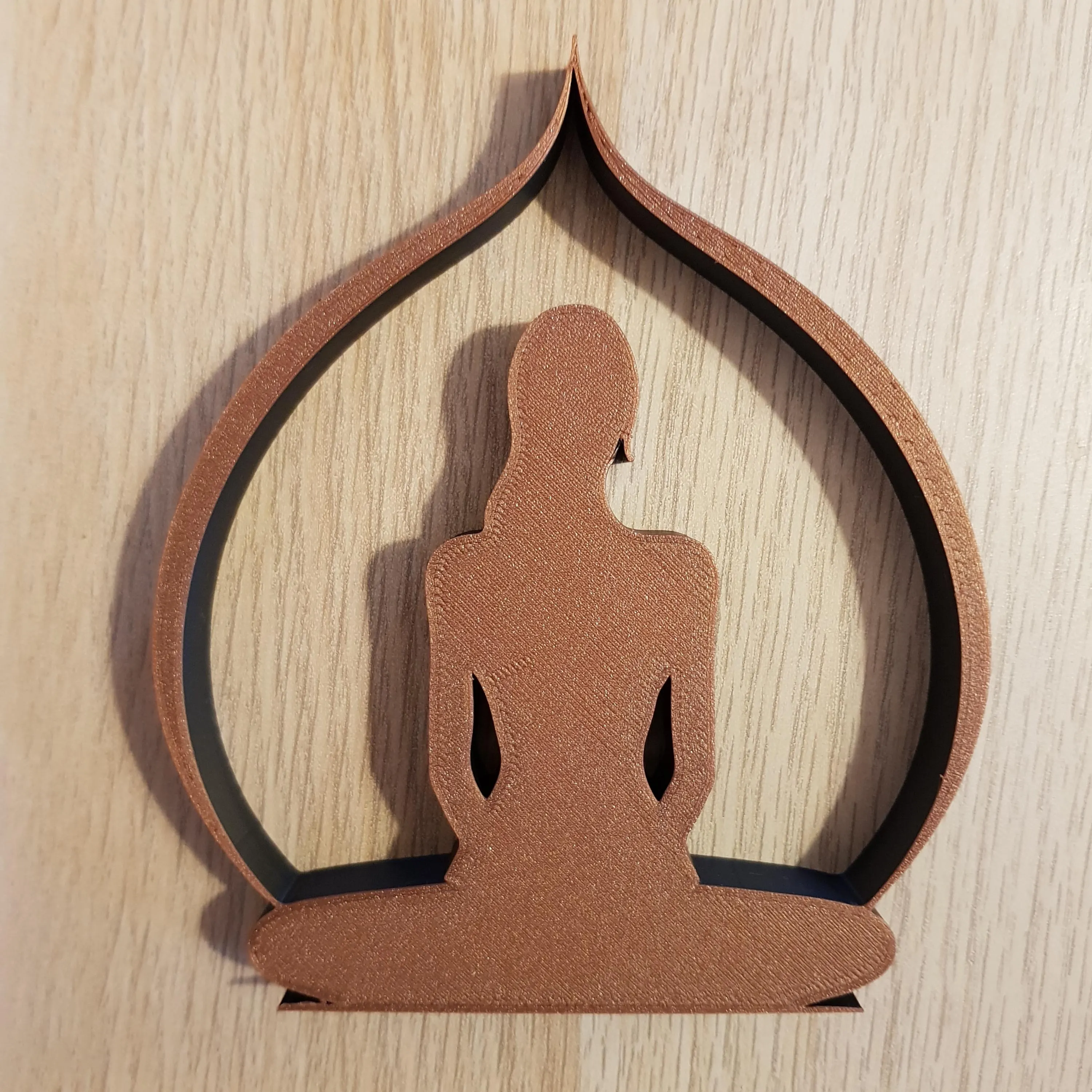 Estátua de Meditação Minimalista Calmante Impressão 3D