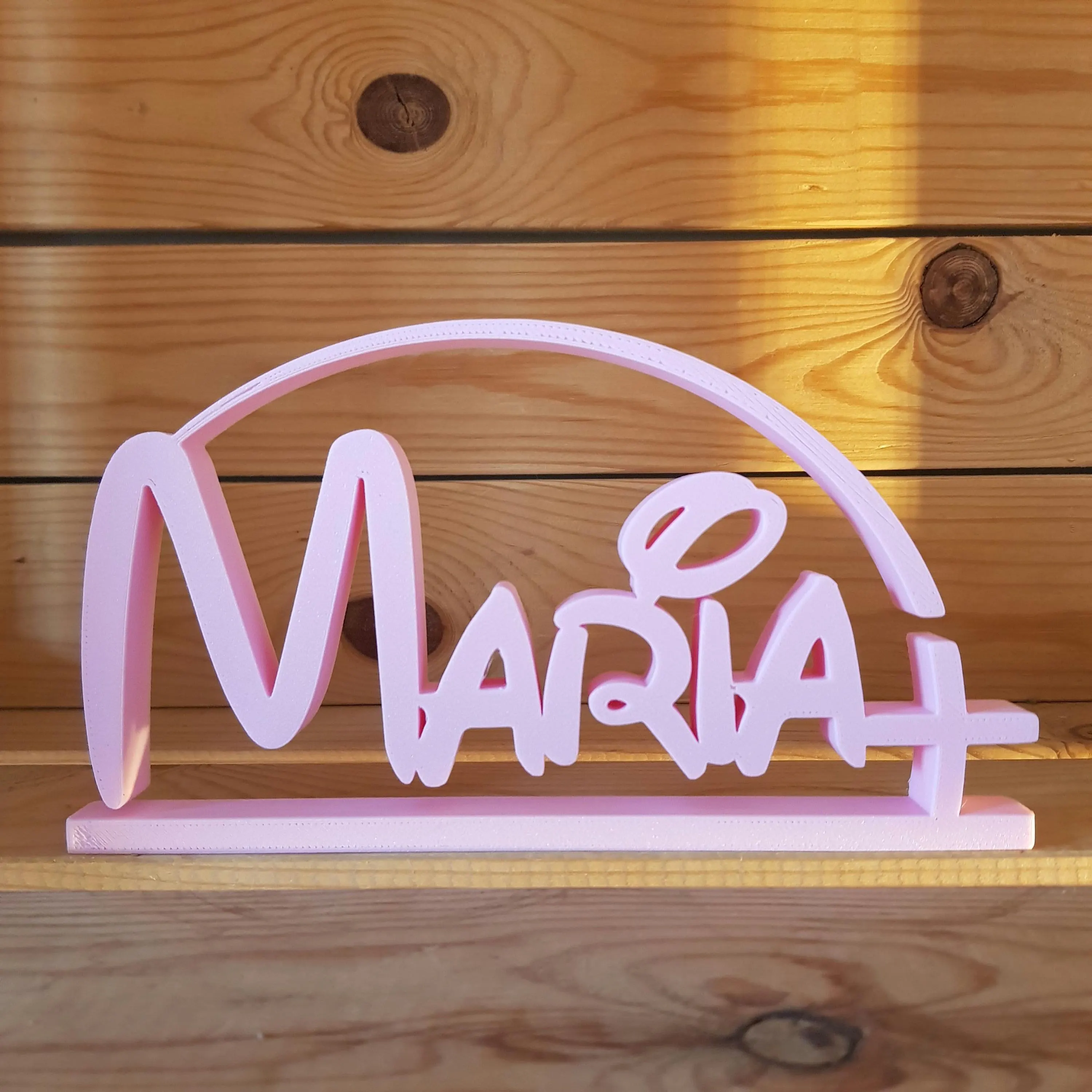 Placa de mesa personalizada impressa em 3D com nome