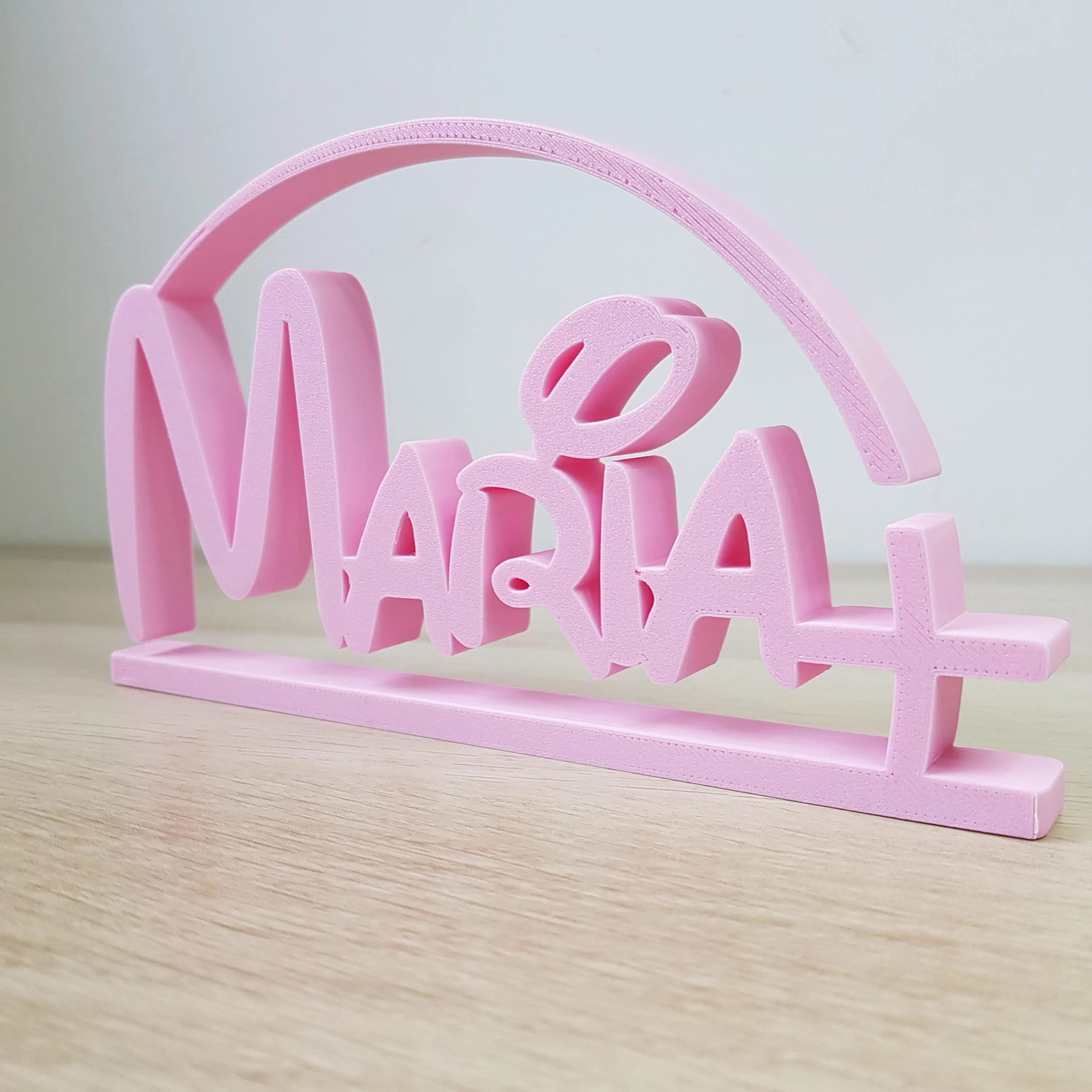 Placa de mesa personalizada impressa em 3D com nome