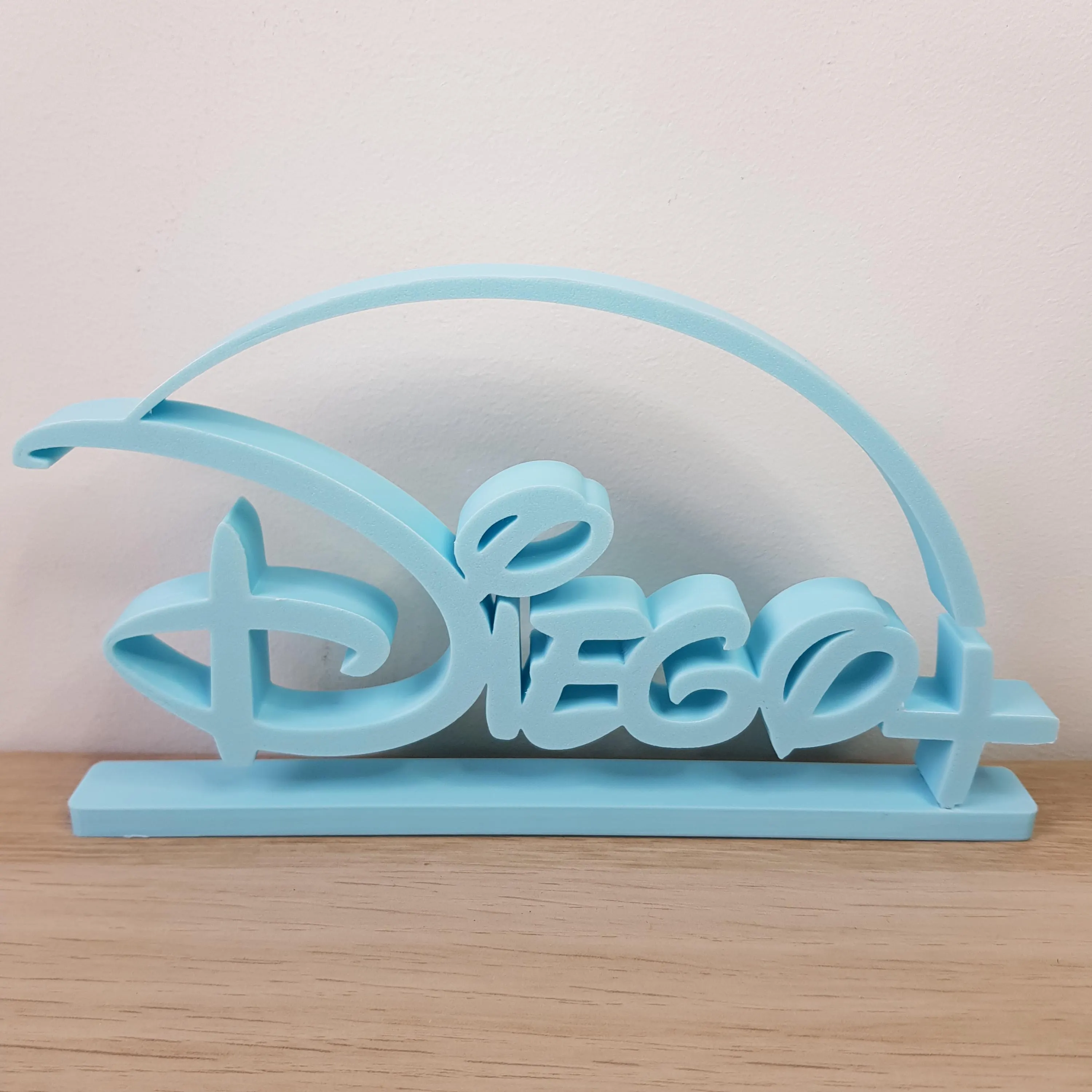 Placa de mesa personalizada impressa em 3D com nome