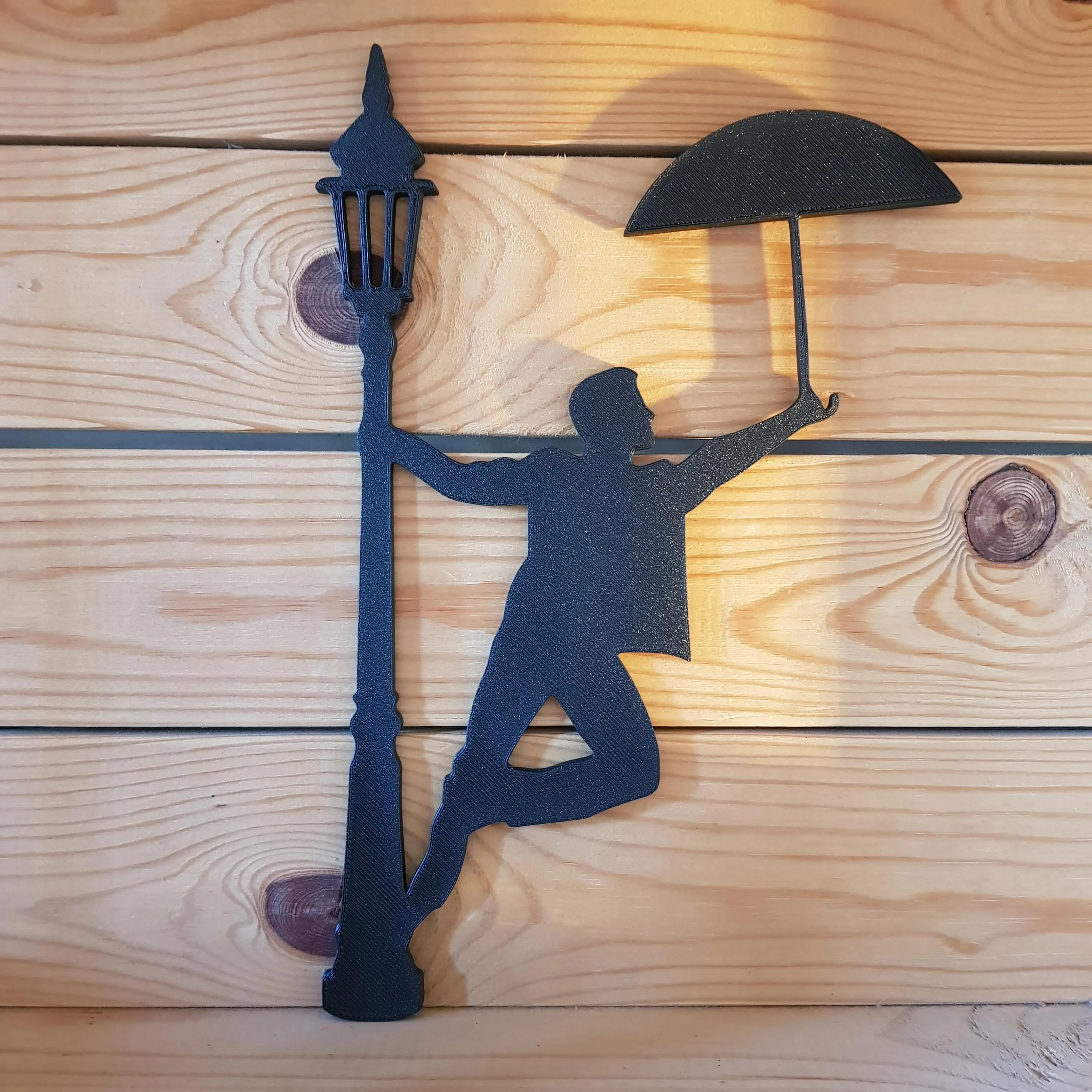 Enfeite de parede Homem com guarda-chuva