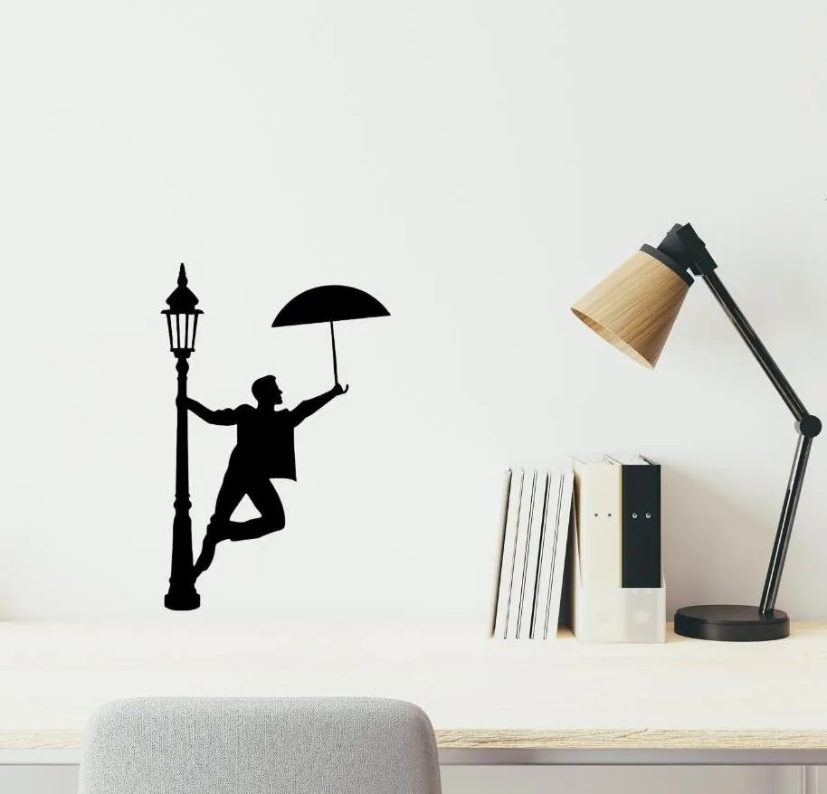 Enfeite de parede Homem com guarda-chuva