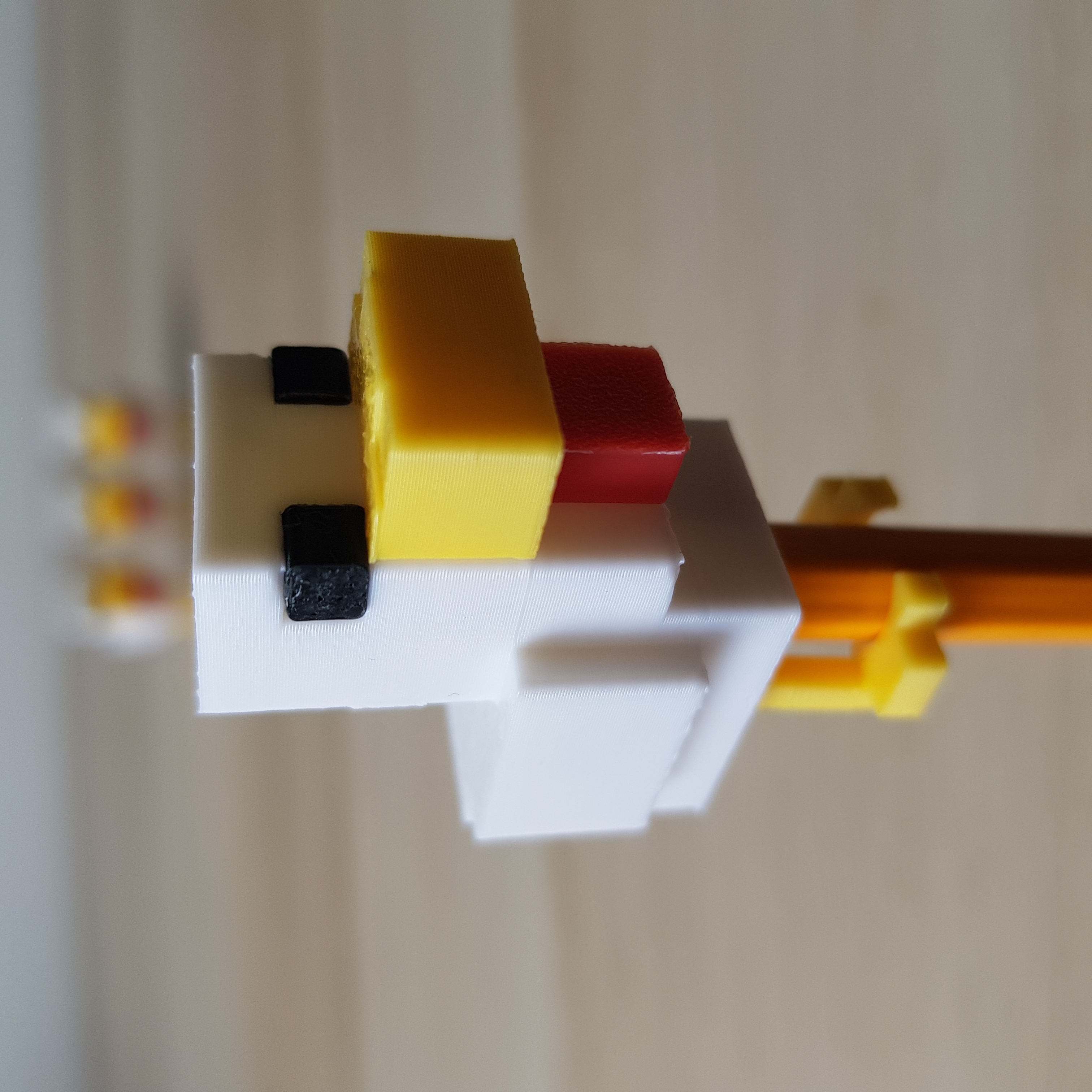 Topo de lápis com tema de galinha Minecraft