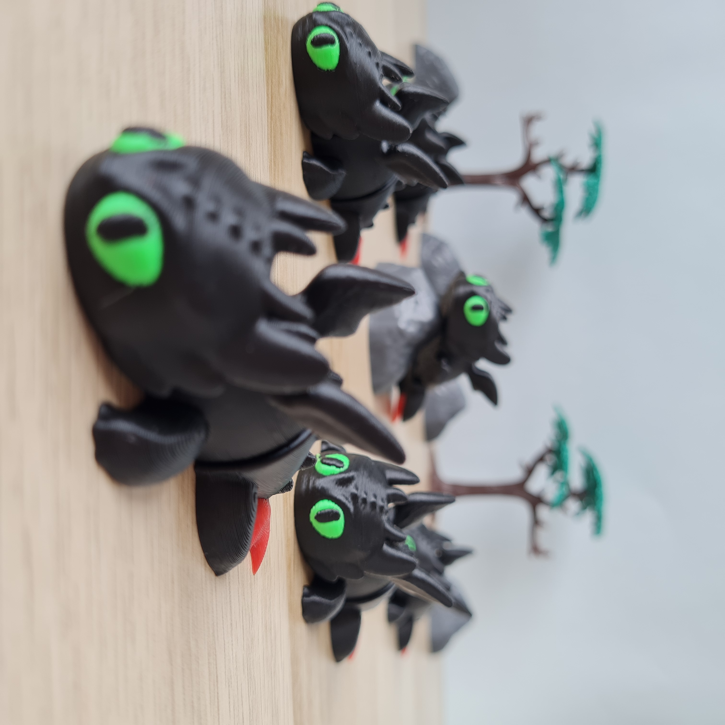 Fúria da Noite - Dragão Articulado – Impresso em 3D, Antiestresse e Ecológico!