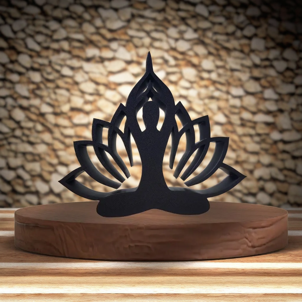 Yoga Lotus Ornamen Zen e decoração minimalista