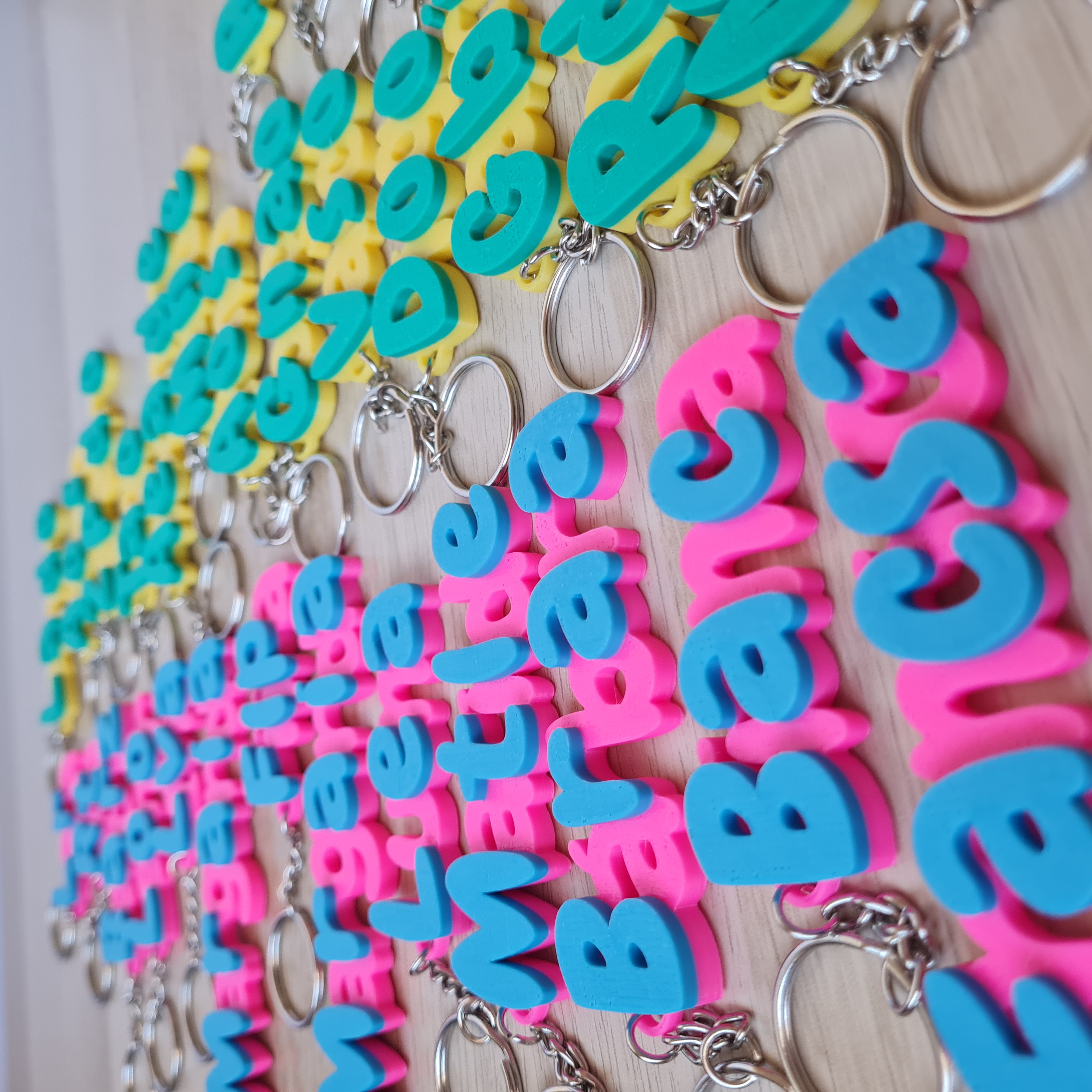 Nome do porta-chaves personalizado 2 cores