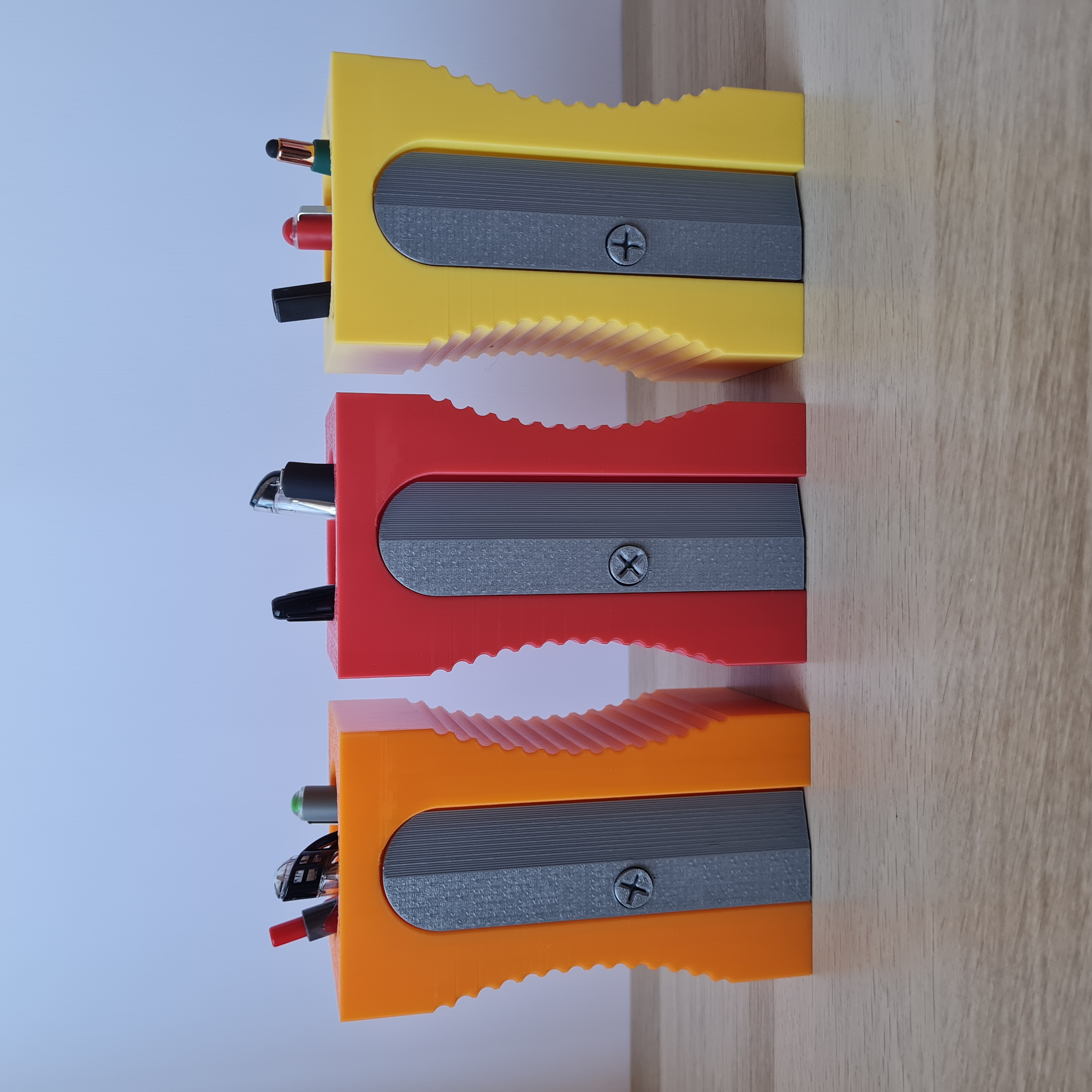 Organizador de secretária estilo afia lápis fofo