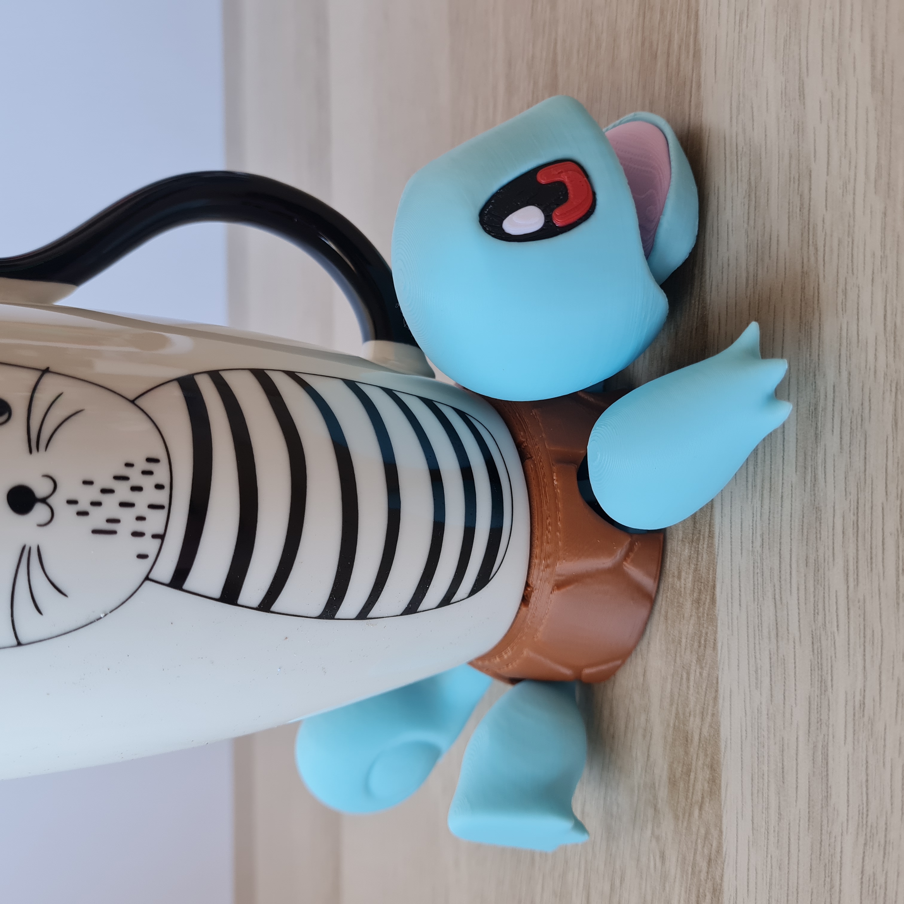 Suporte para copos impresso em 3D inspirado no Squirtle