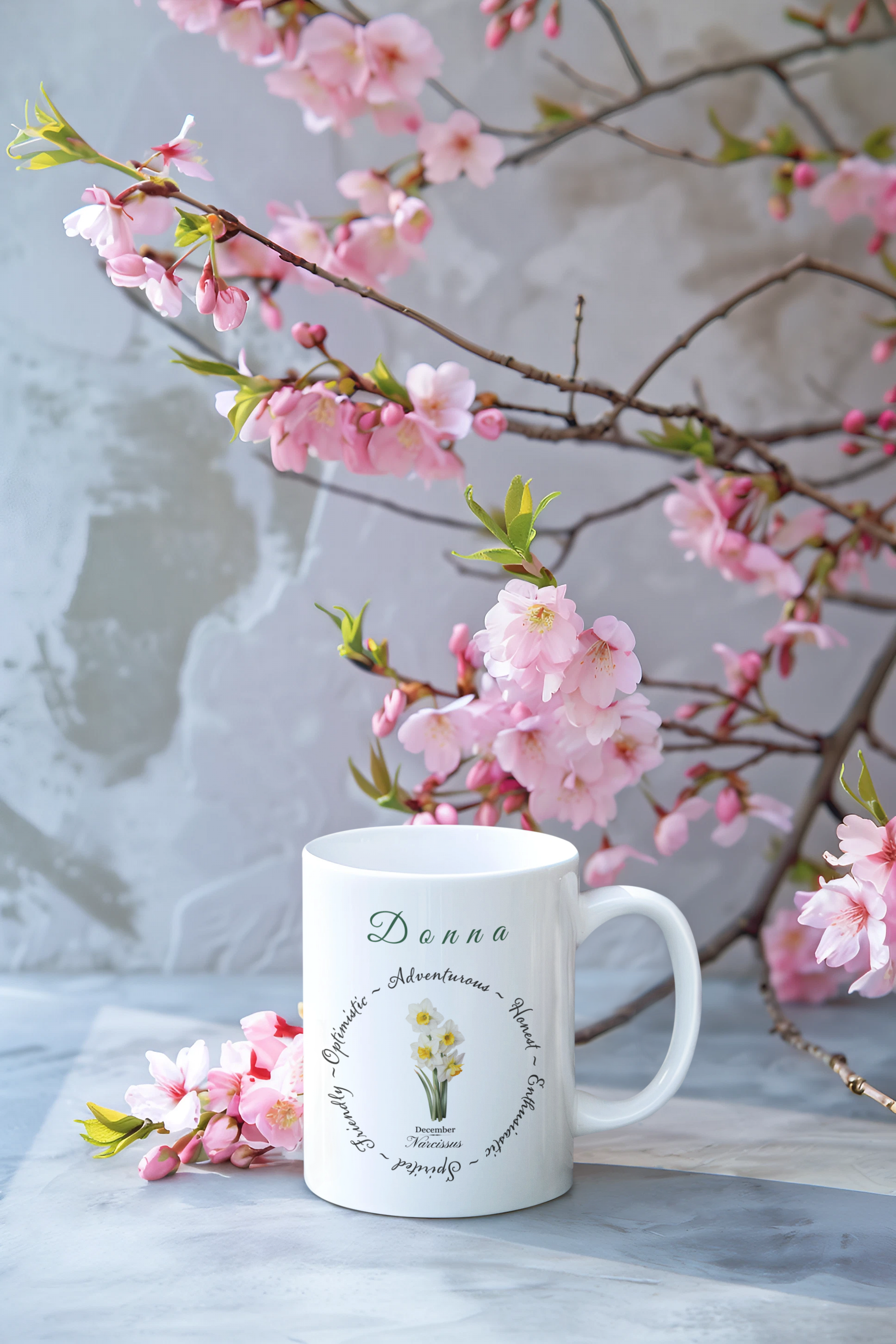 December – December Narcissus Mug – Winter Birth Flower Gift Idea