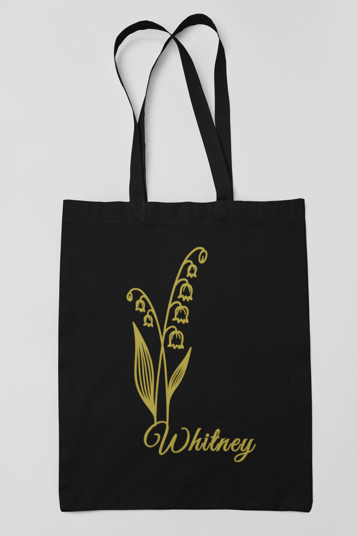 Personalised May Lily of the Valley Tote – Elegant Birth Flower Bag