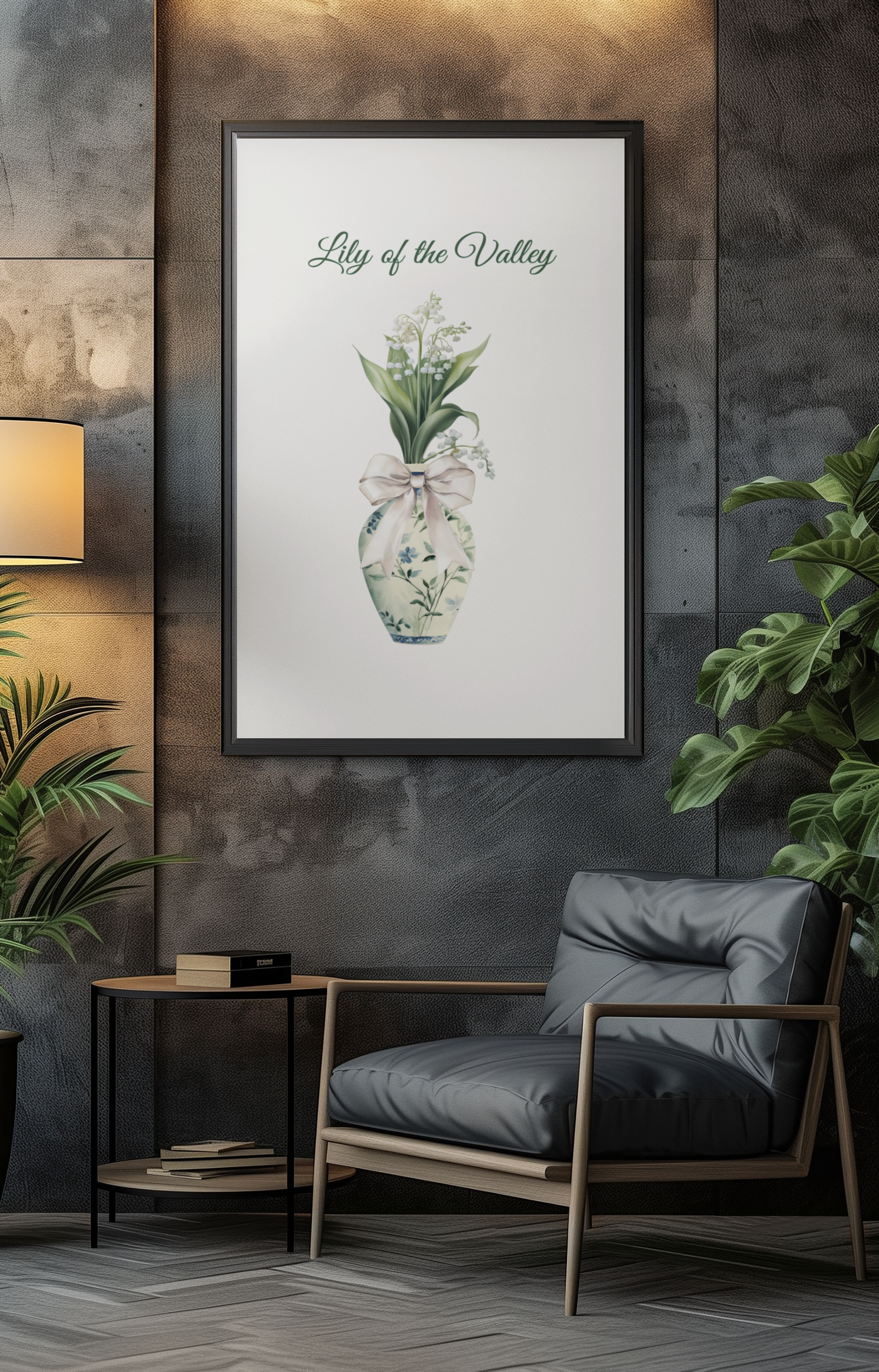 Lily of the Valley Water Colour Wall Art (A3 Size)
