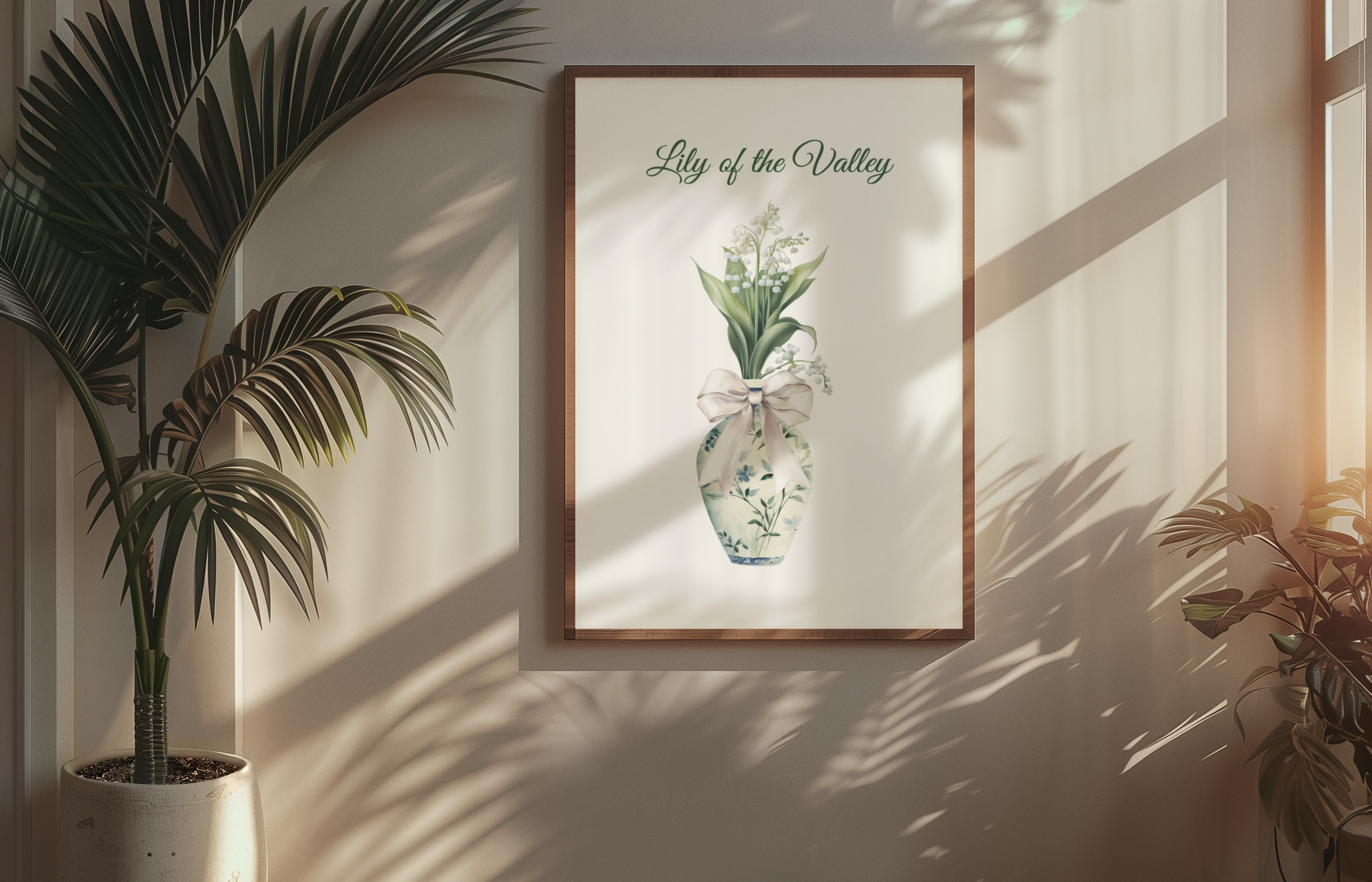 Lily of the Valley Water Colour Wall Art (A3 Size)