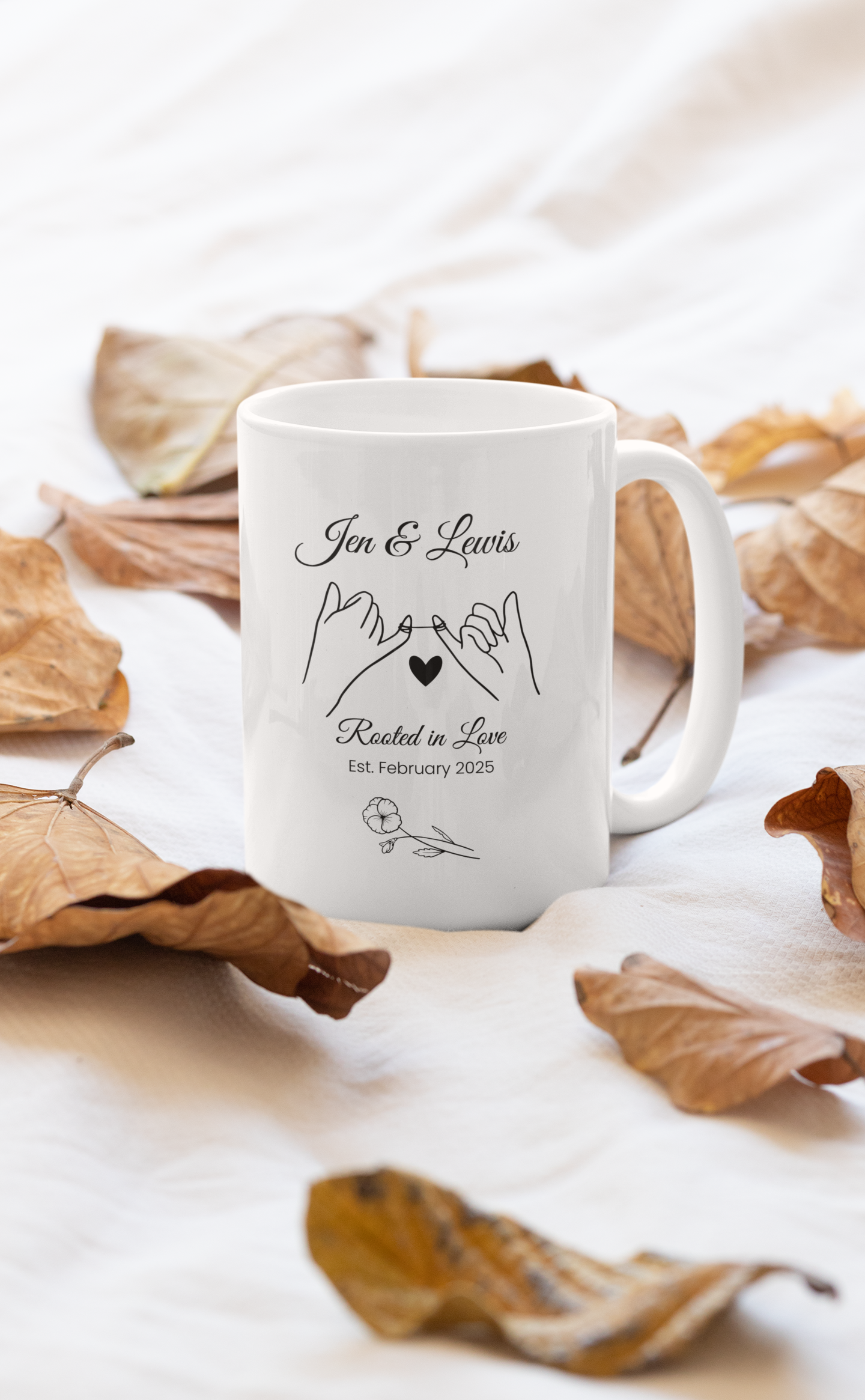 Rooted in Love – February Personalised Birth Flower Mug