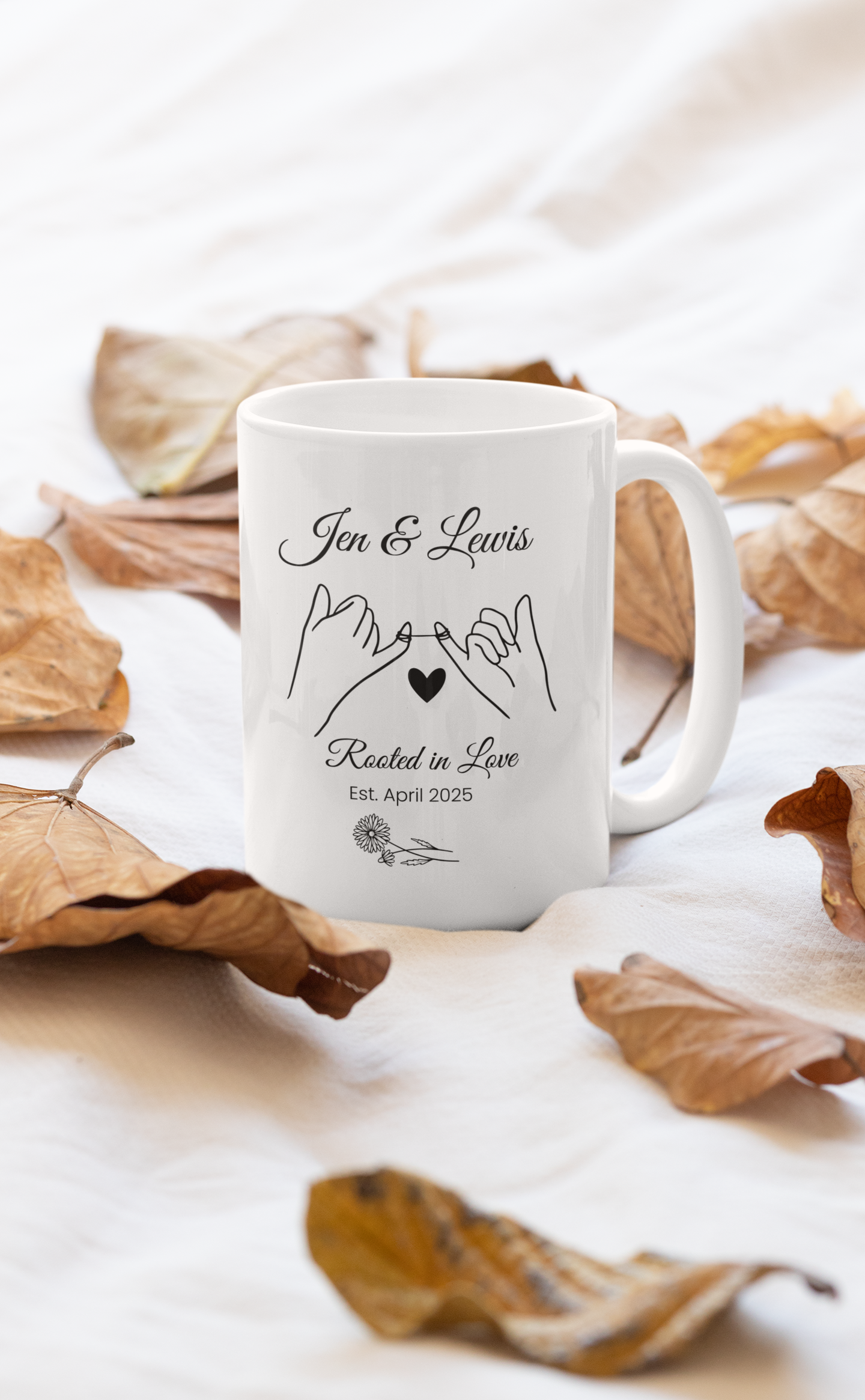 Rooted in Love – April Personalised Birth Flower Mug