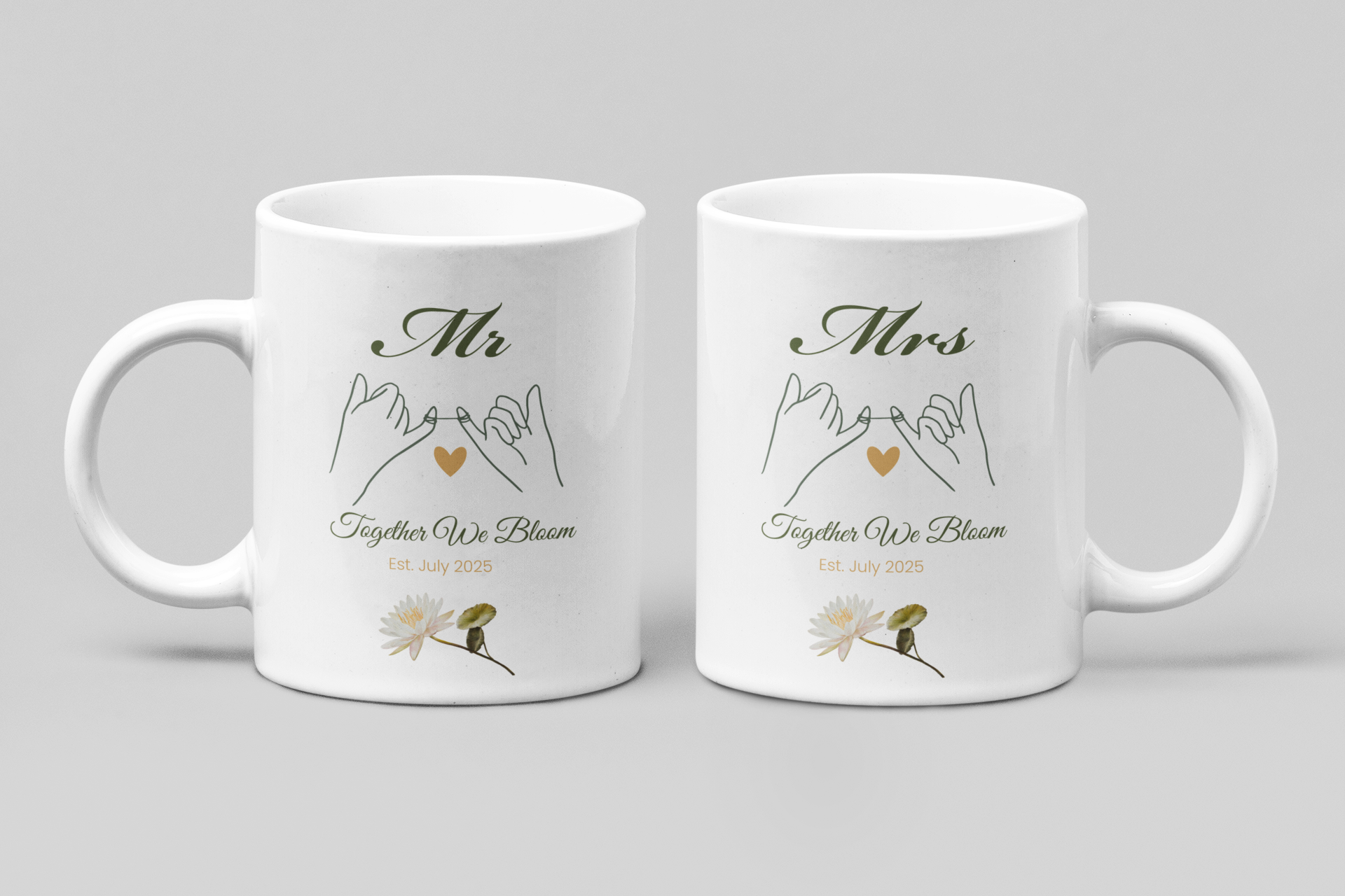July Mr & Mrs Birth Month Mugs – Personalised Gift
