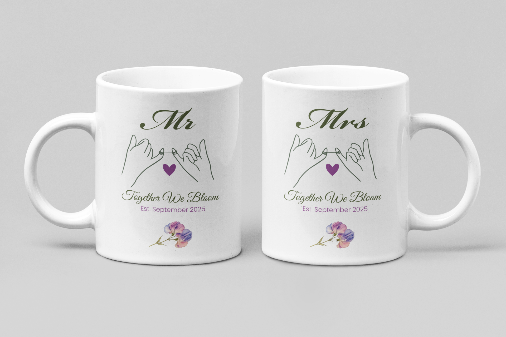 September Mr & Mrs Birth Month Mugs – Personalised Gift