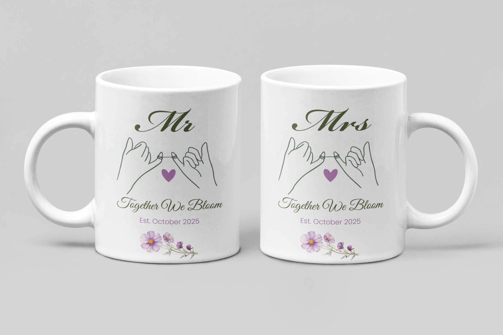 October Mr & Mrs Birth Month Mugs – Personalised Gift