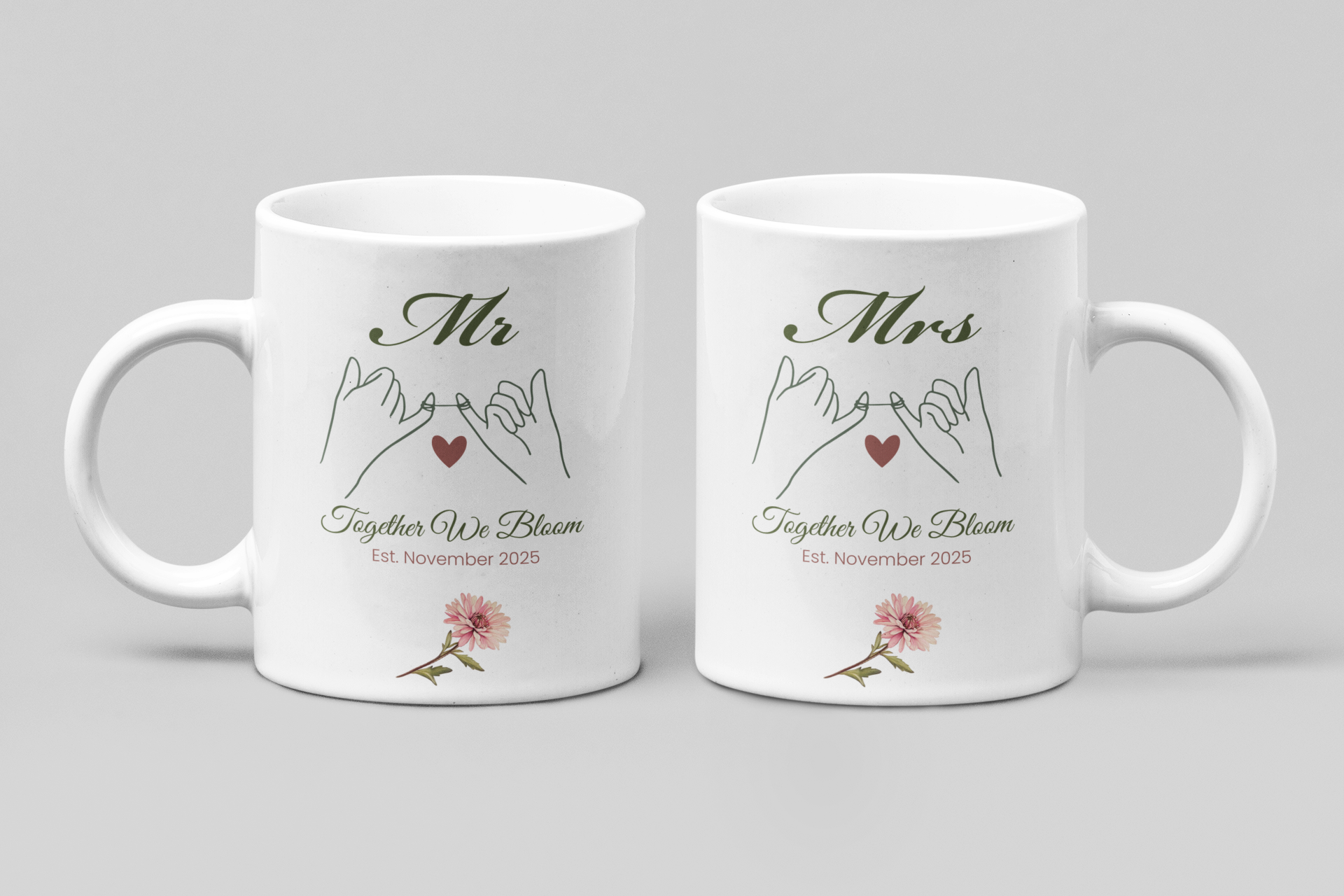 November Mr & Mrs Birth Month Mugs – Personalised Gift