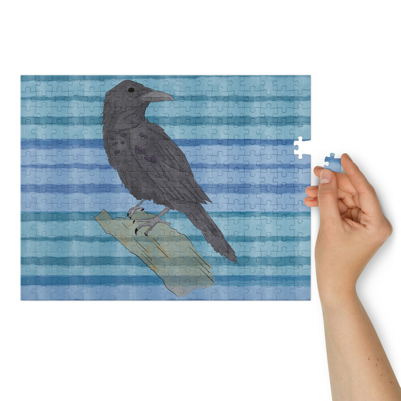 Jigsaw puzzle with tin