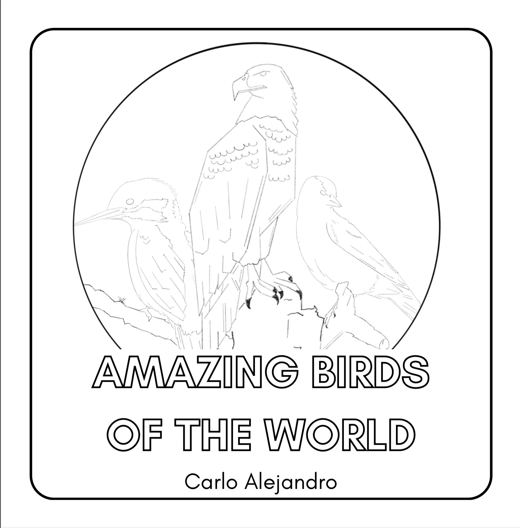 Amazing Birds of the World! - Digital Coloring Book 