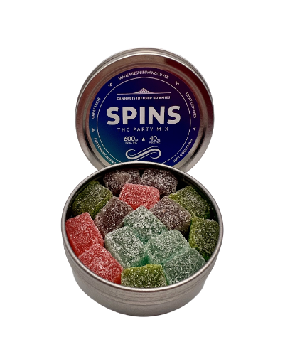 SPINS THC GUMMY TINS -600MG