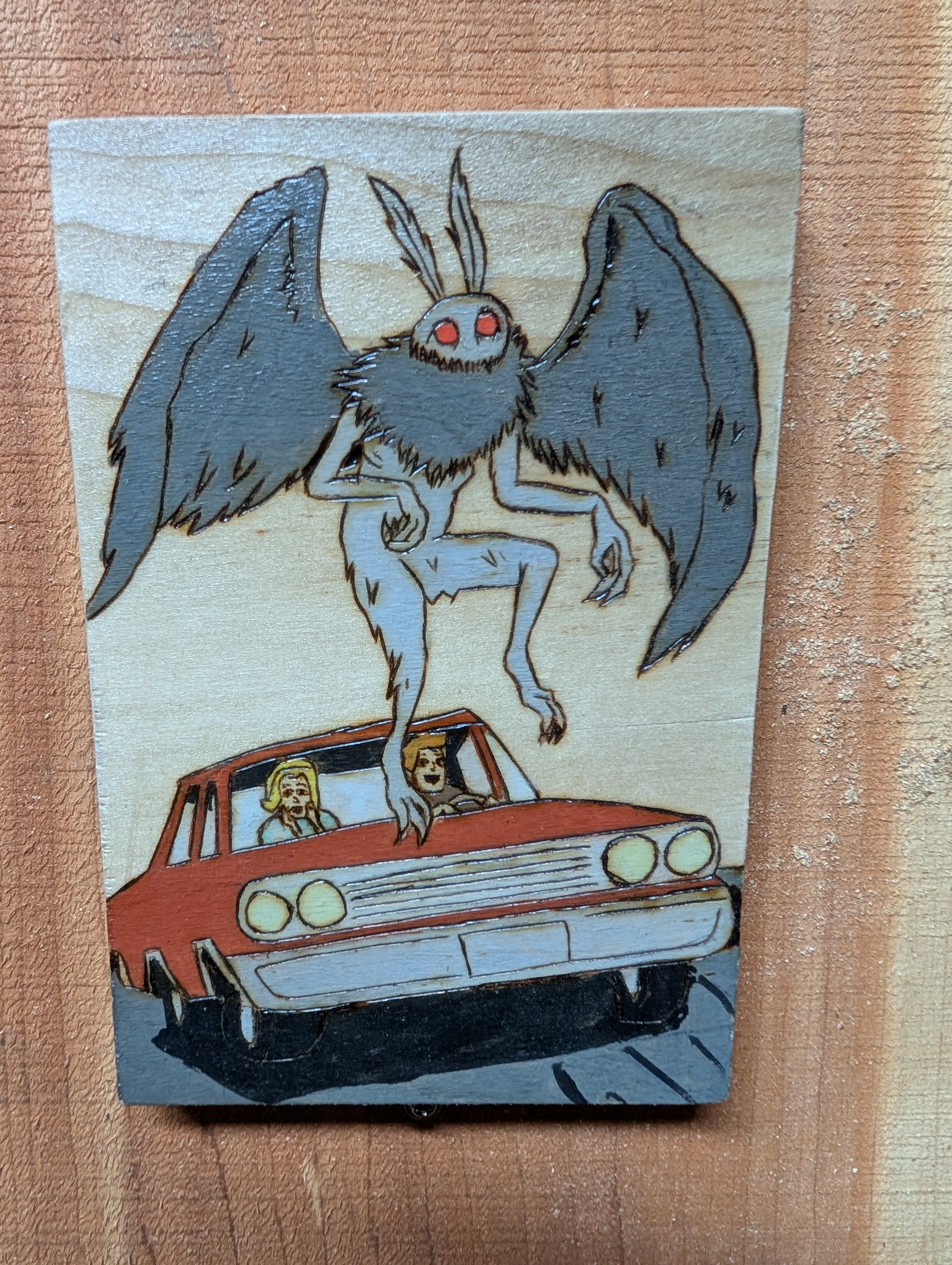 Mothman Art Plaque