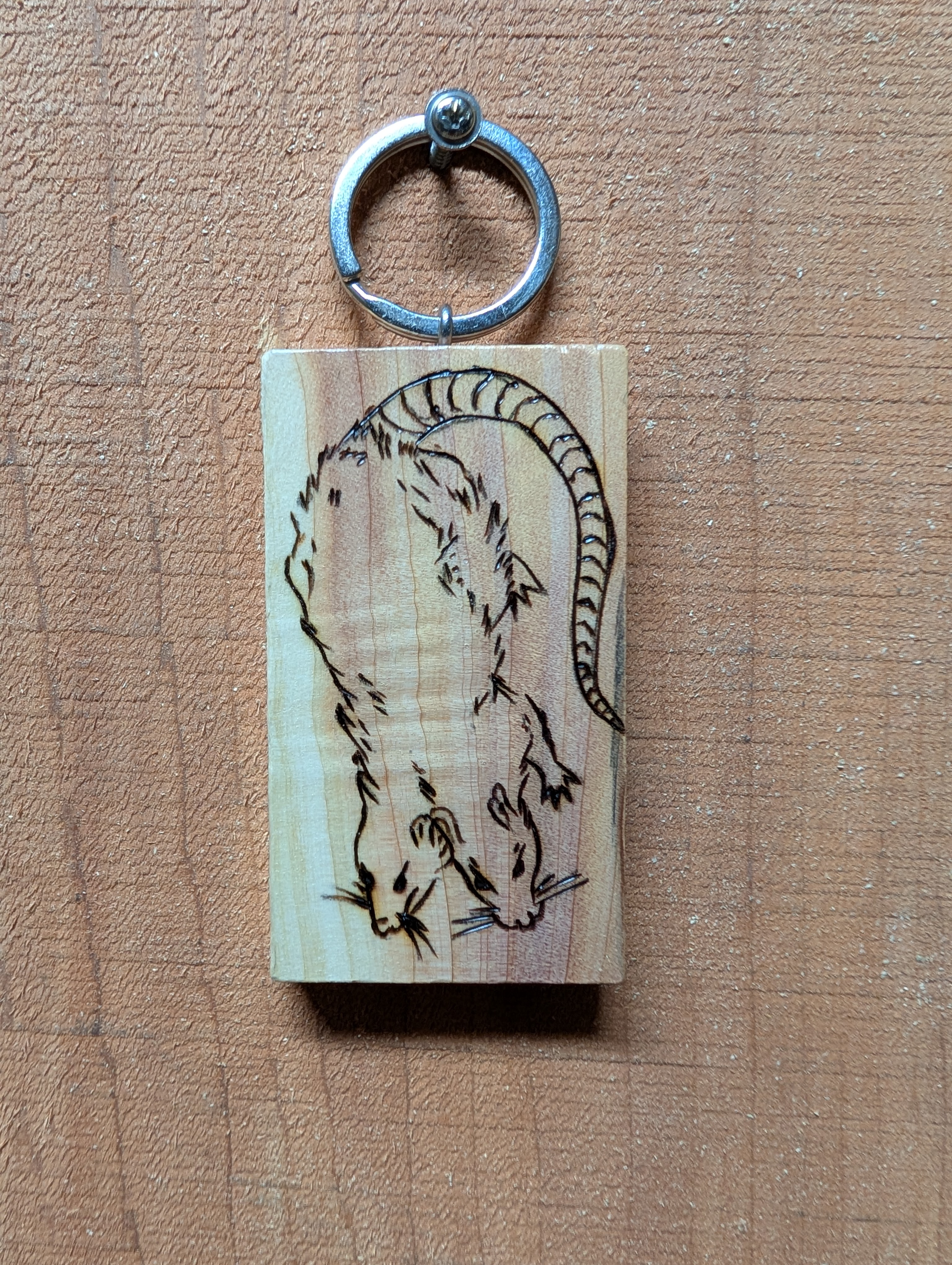 2 Headed Rat Keychain