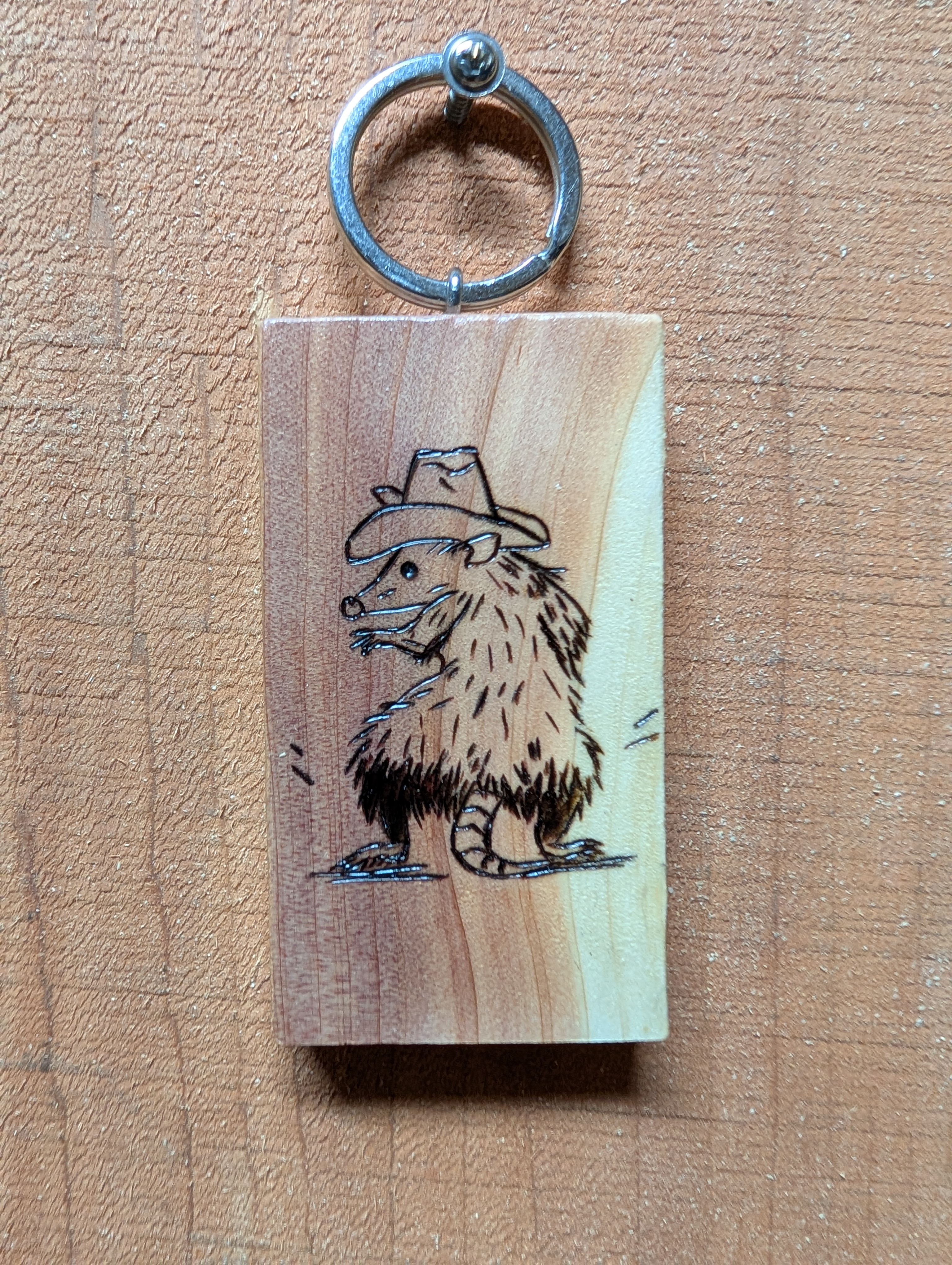 Cowboy Oppossum Keychain