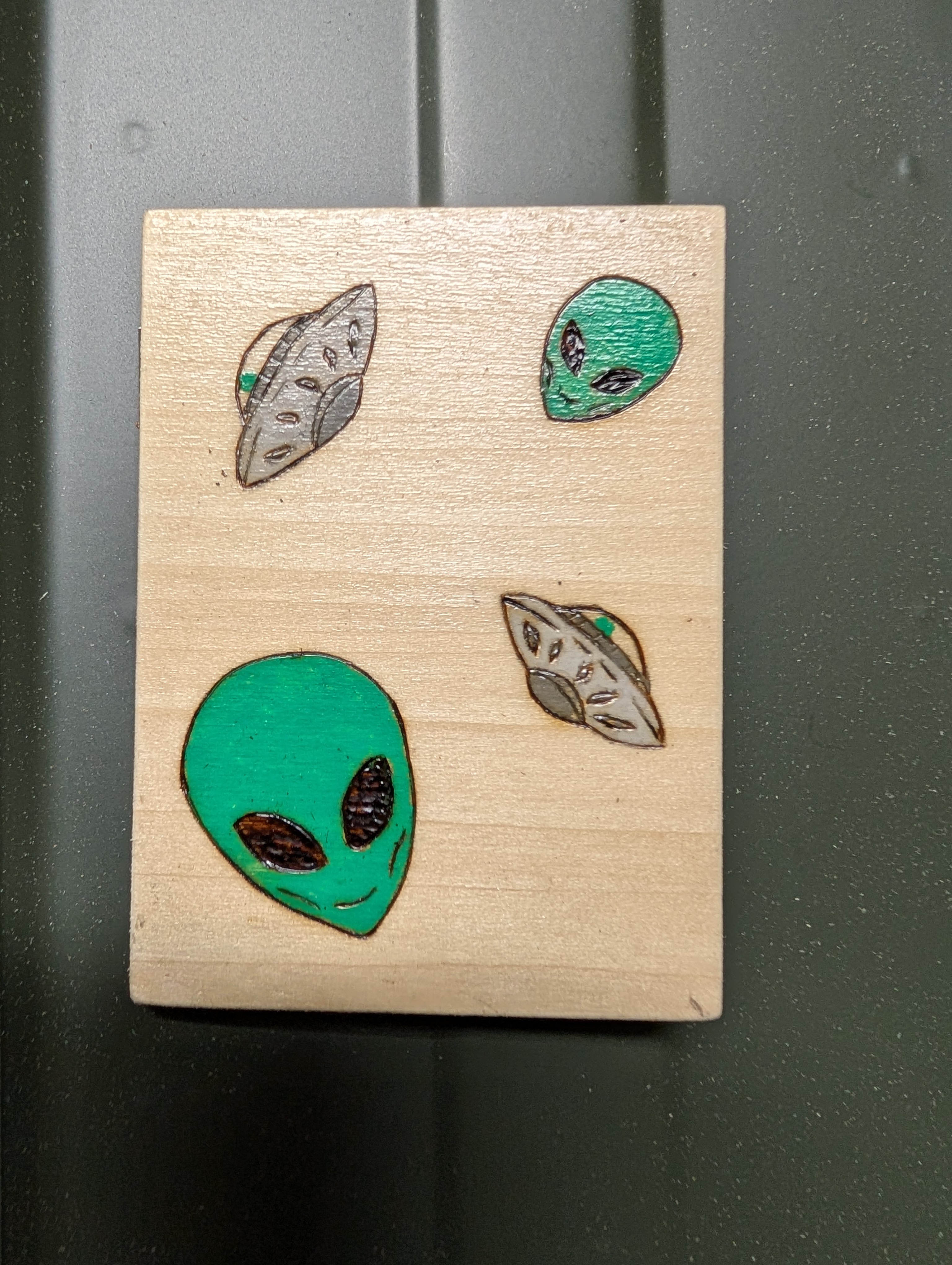 Poplar Alien Fridge Magnet